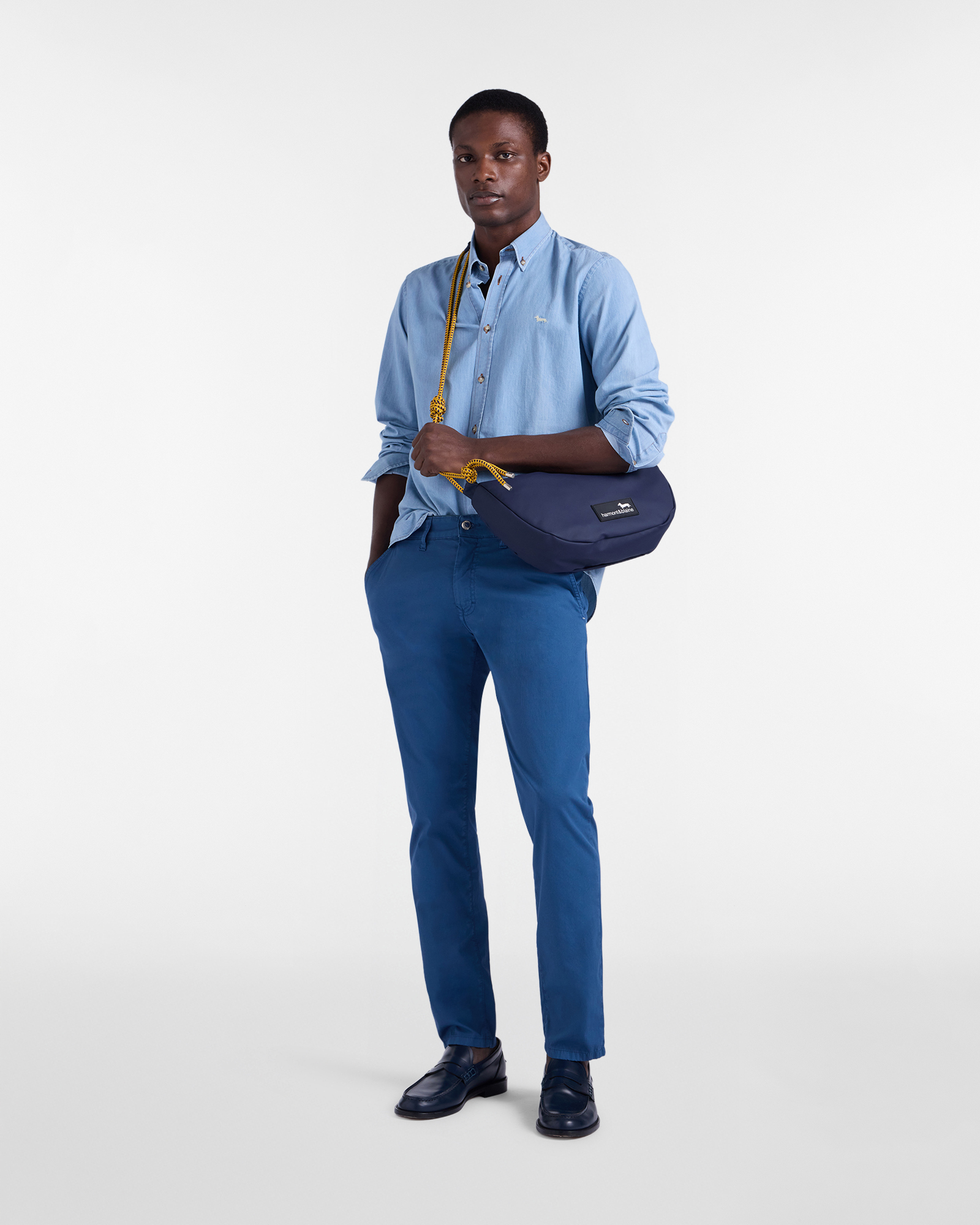 Narrow-fit Colorfive trousers, Blue, large image number 3