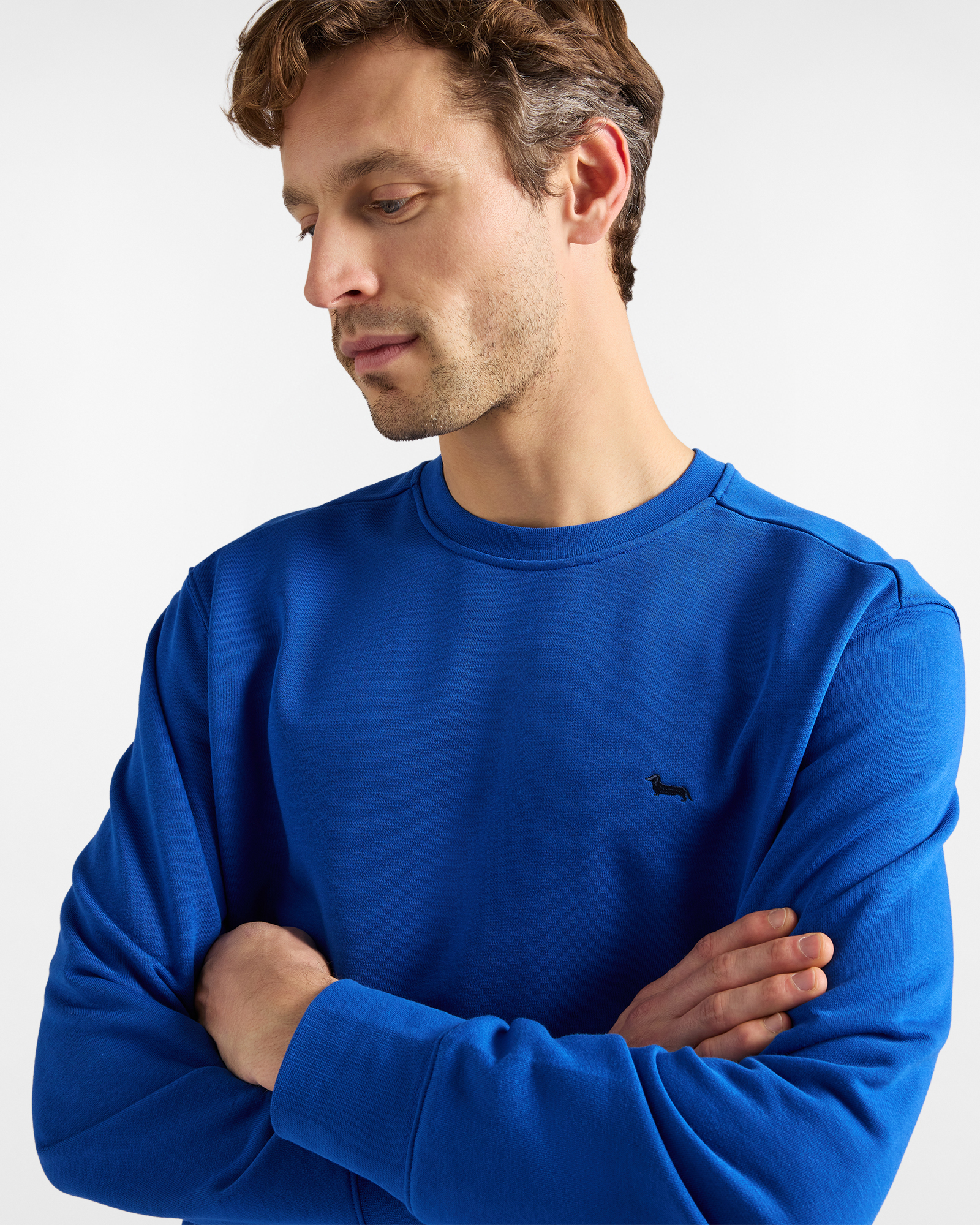 Sudadera b&aacute;sica de cuello redondo., Azul, large image number 2