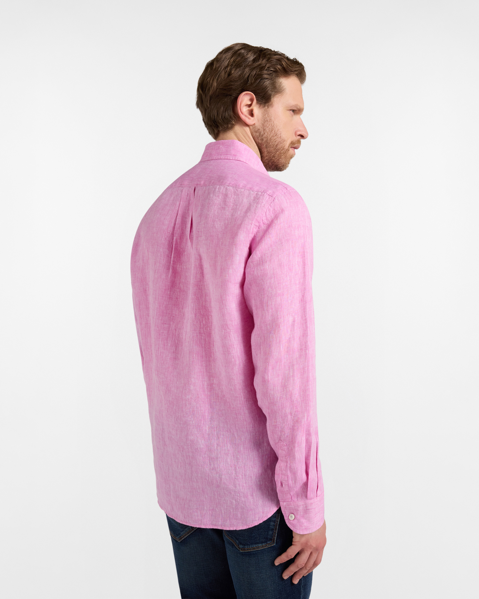 Regular-fit pure linen shirt, Red, large image number 1