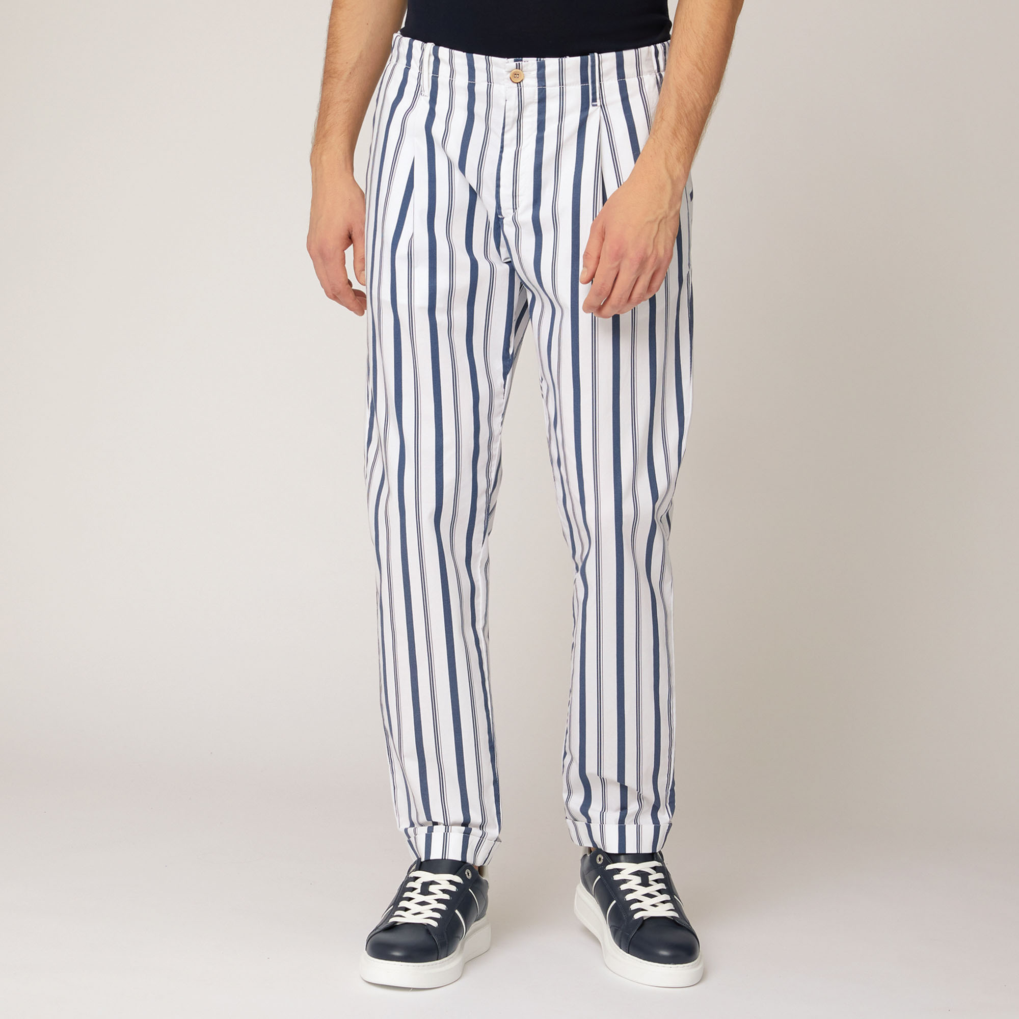 Pantaloni Chino A Righe