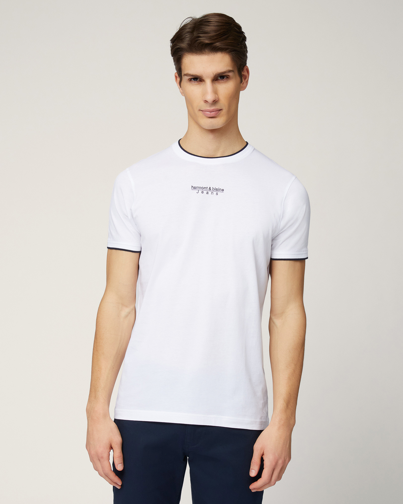 T-Shirt Con Lettering, Bianco, large