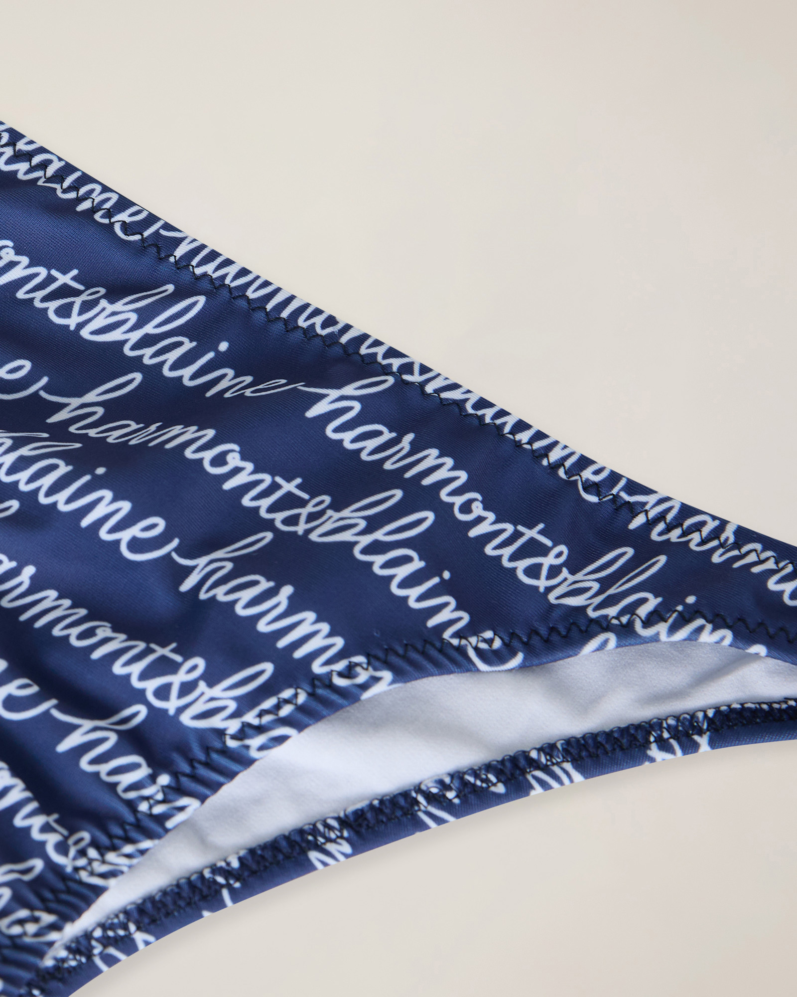 All-over logo print bikini, Navy Blue, large image number 2