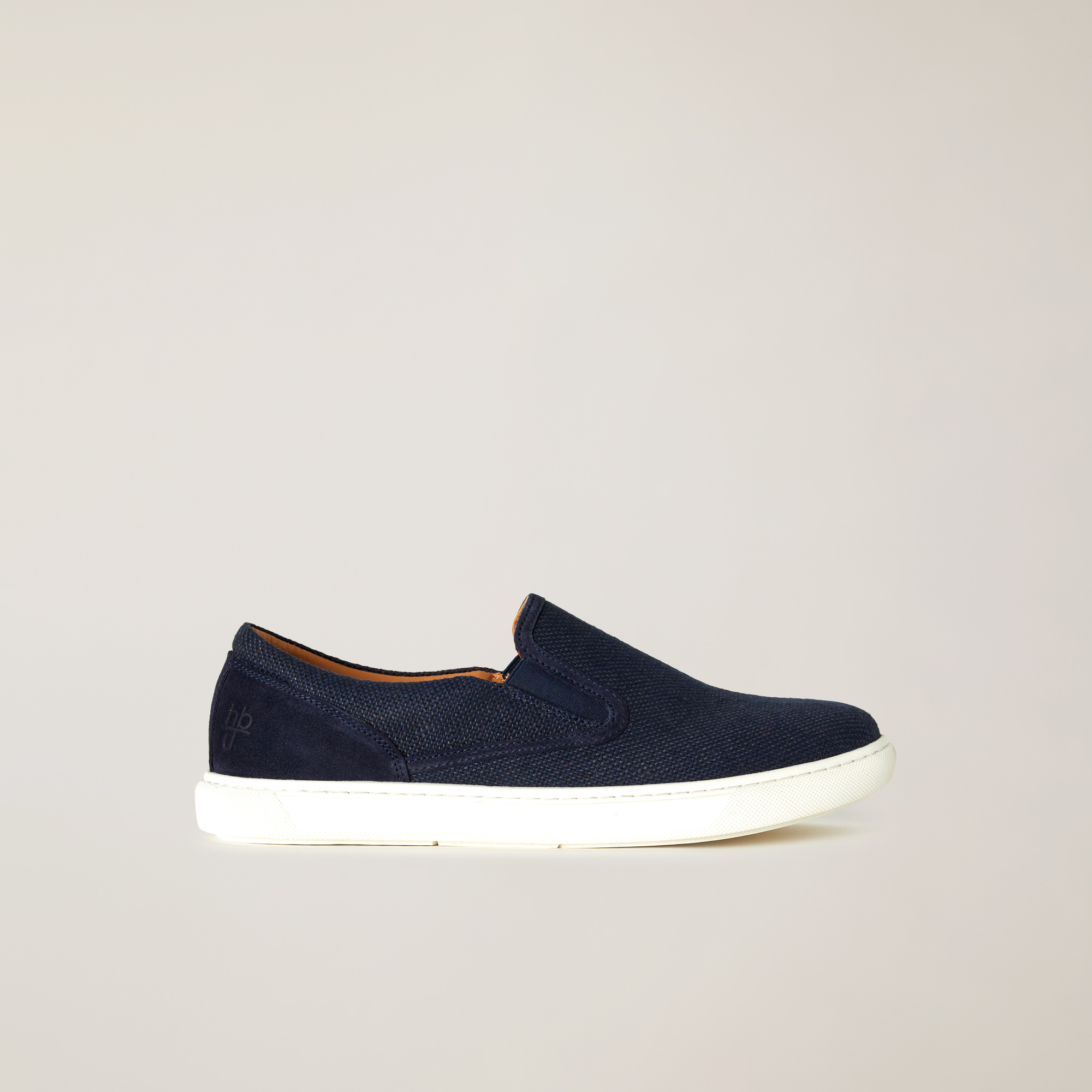 Sneakers Slip-On Misto Cotone, Light Blue, large image number 0