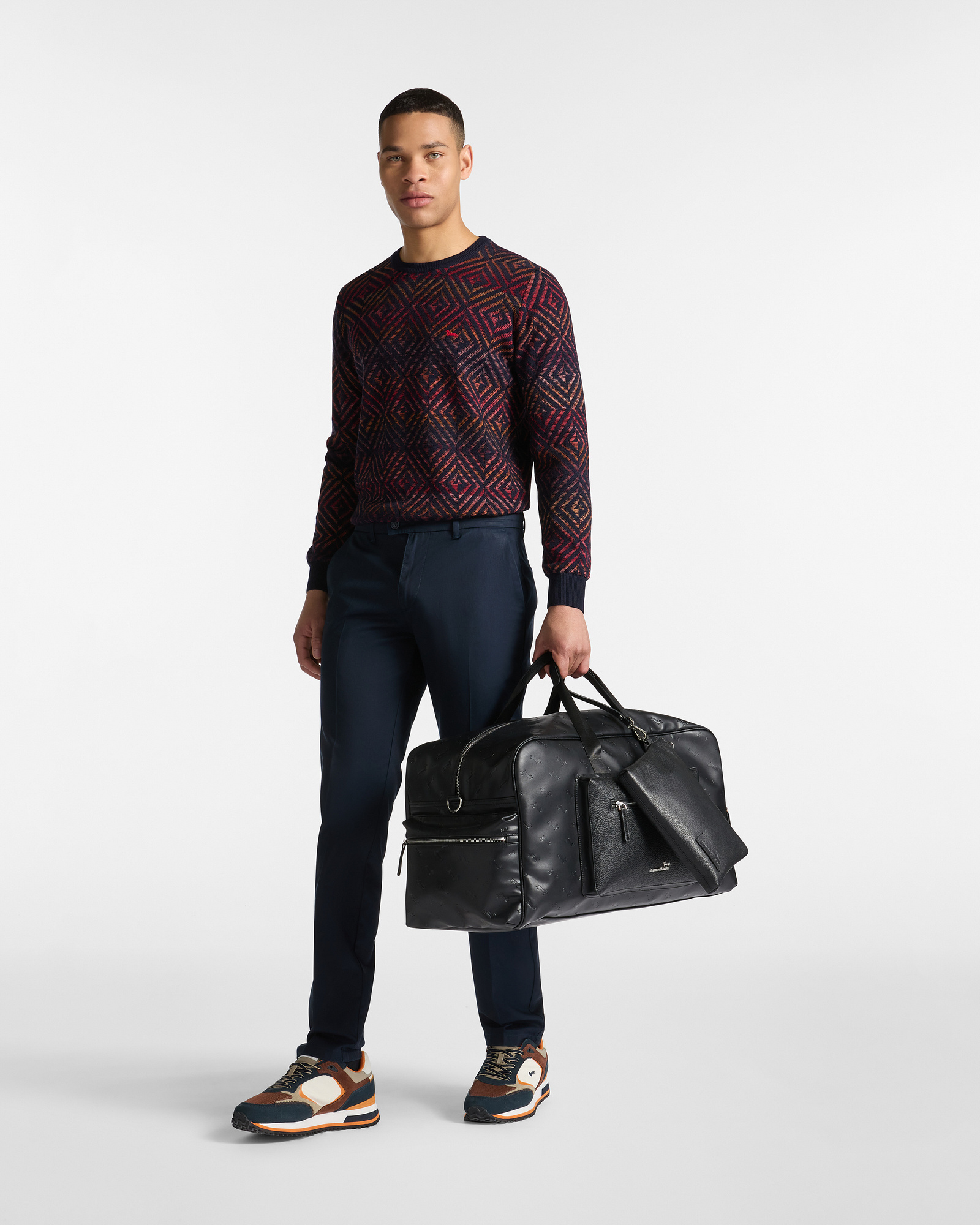 Relaxed Fit Chino Pants, Navy Blue, large image number 3