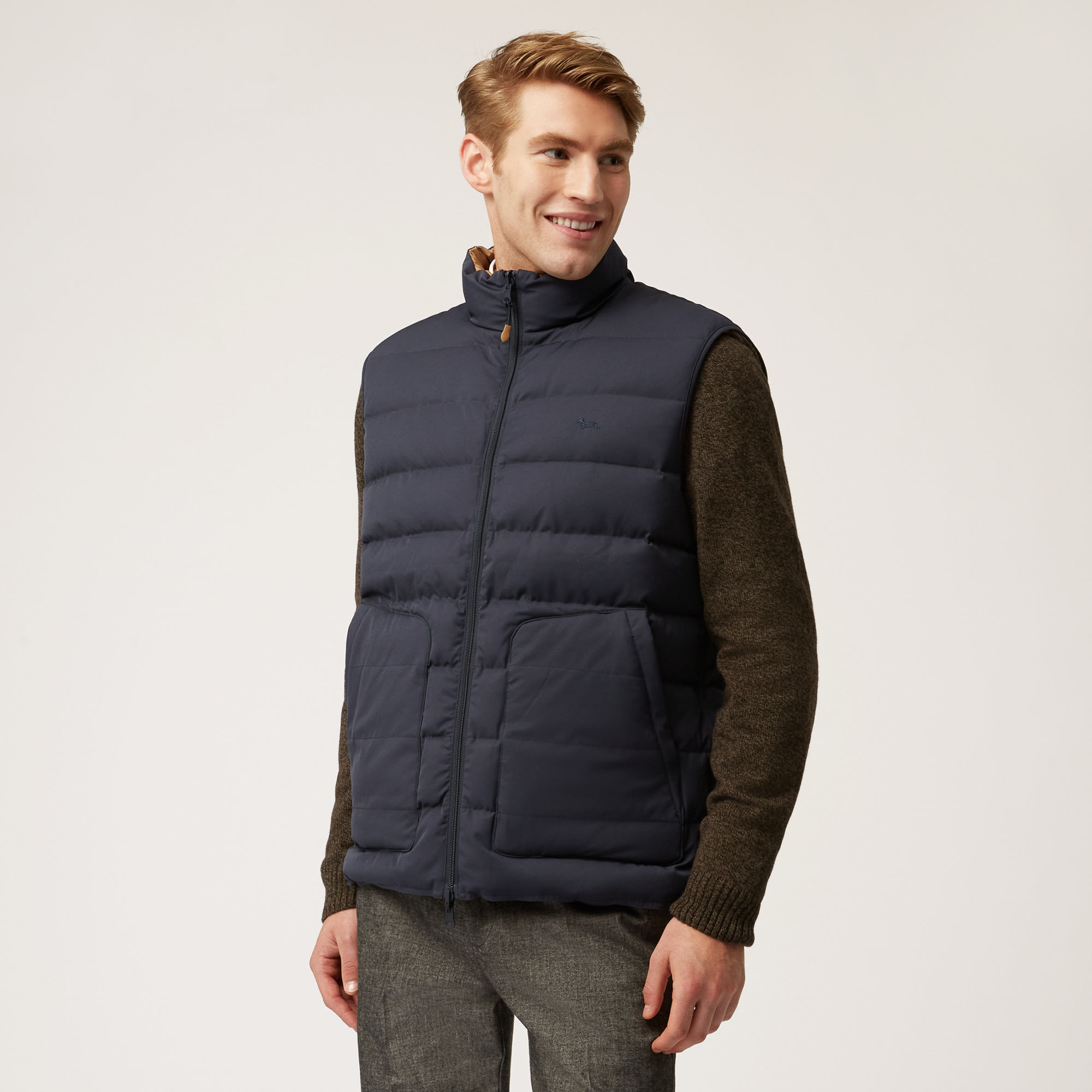 Gilet Imbottito Reversibile Art Academy, Marrone, large image number 0