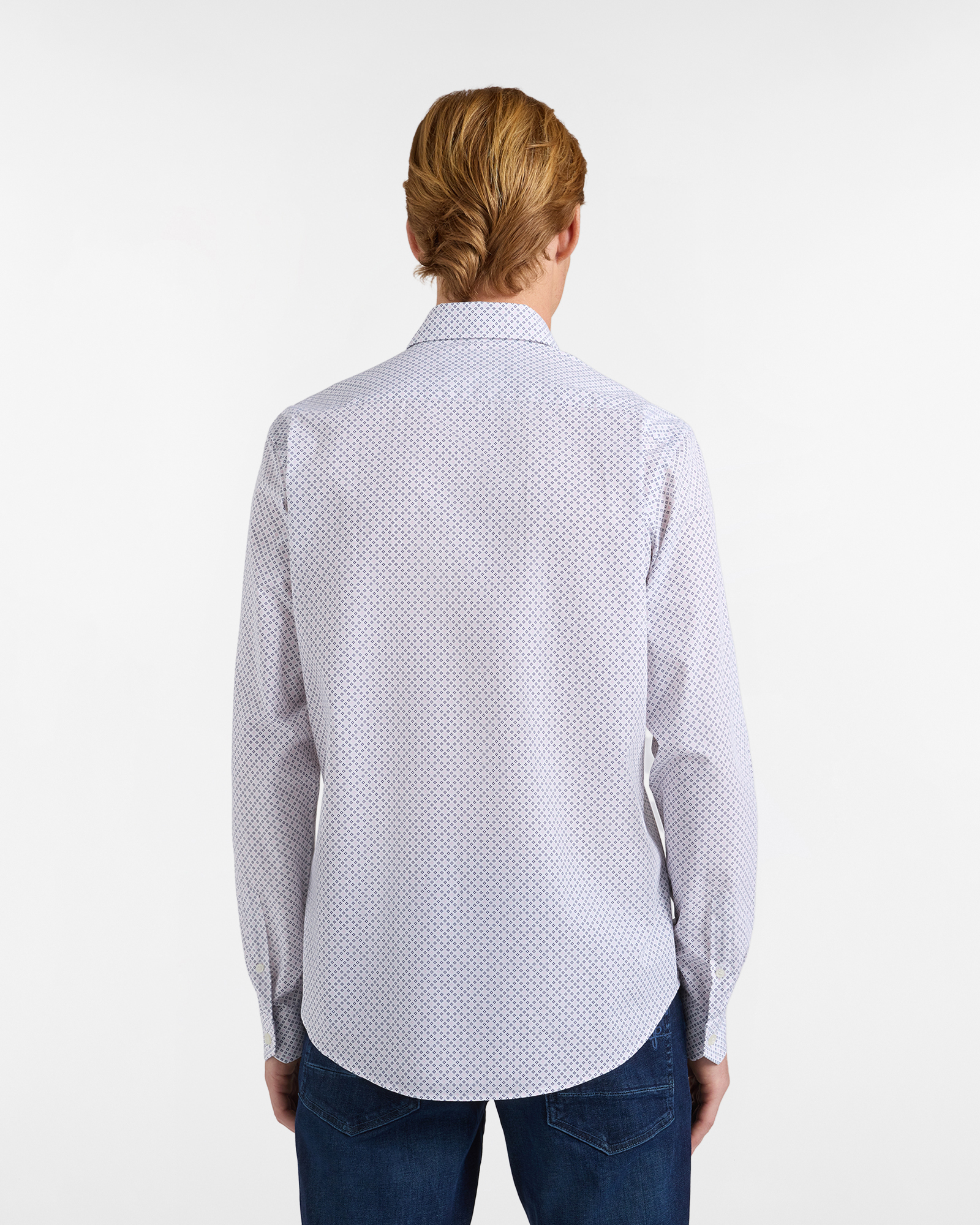 Camicia Uomo Micro Stampa Narrow Fit