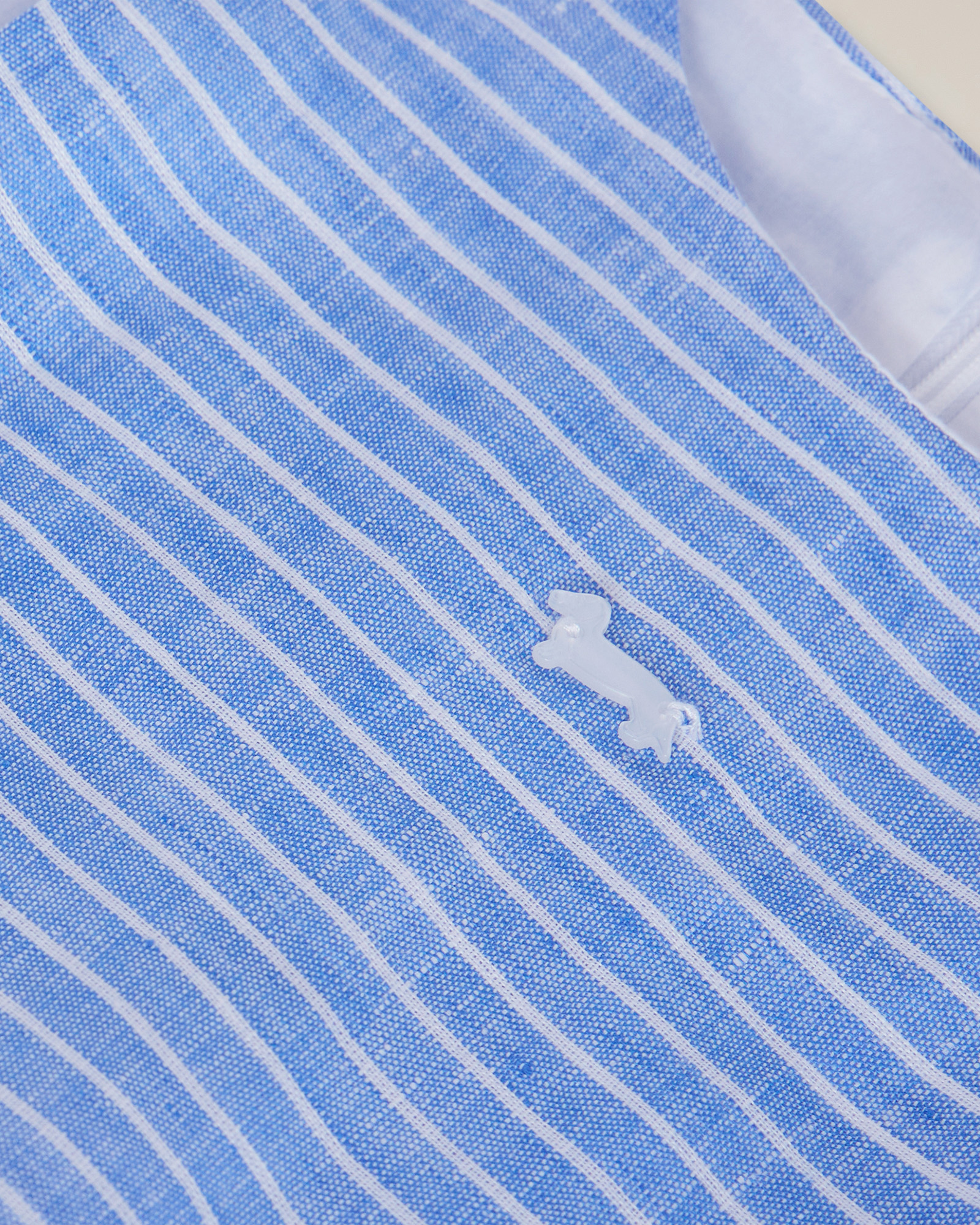 Abito in lino con cintura, Light Blue, large image number 2