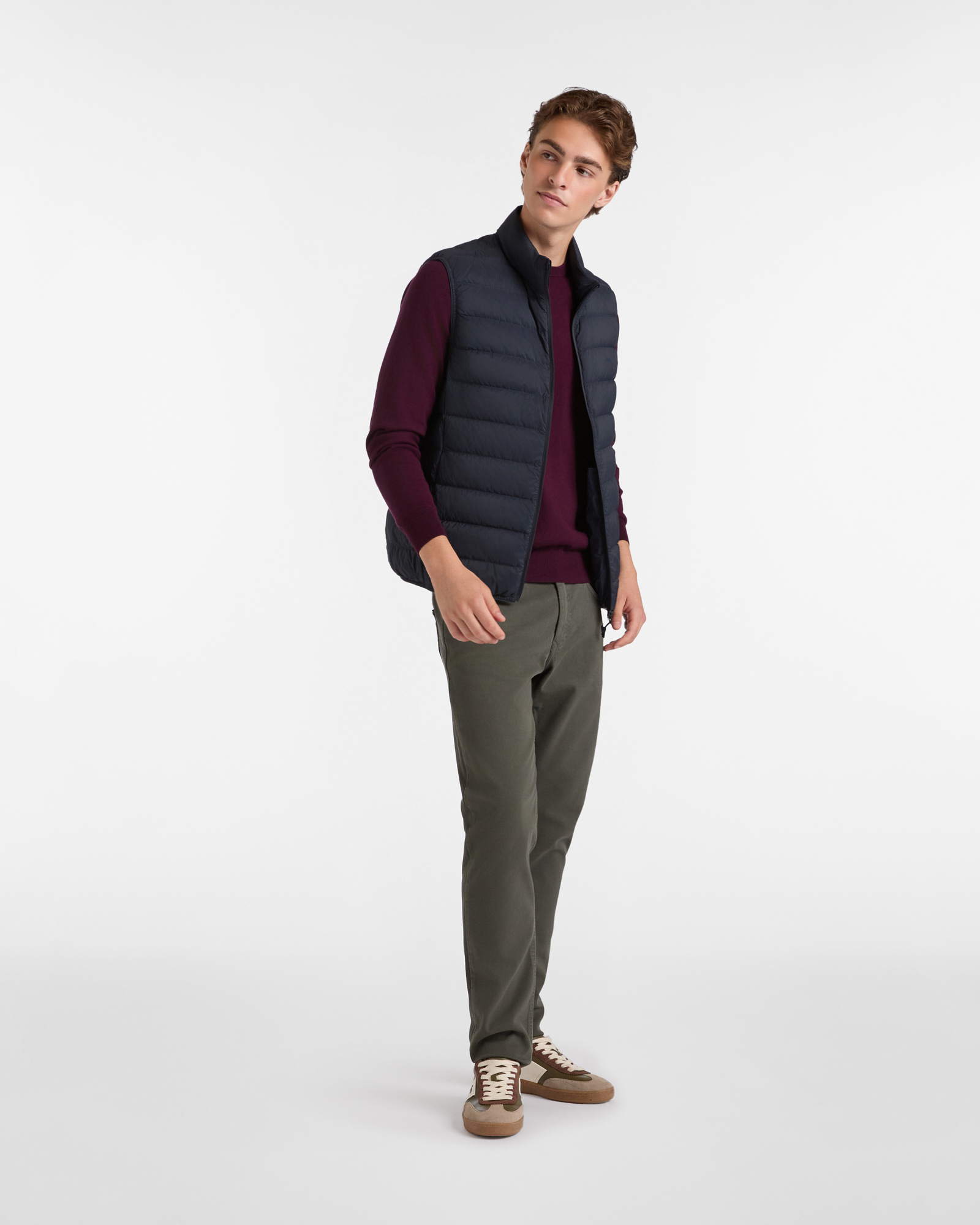 Wool and Cotton Pullover, Dark Red, large image number 3