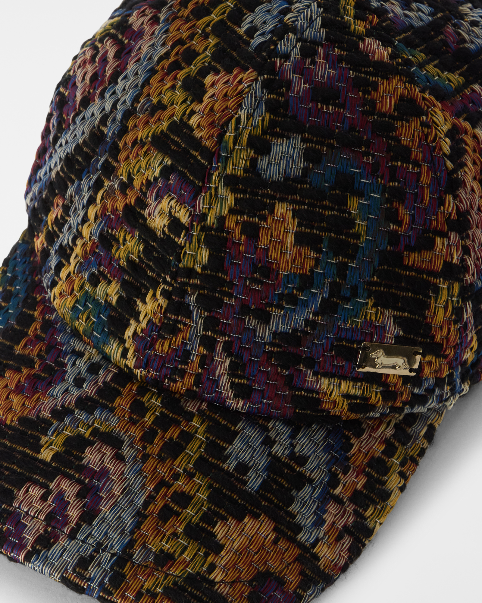 Women&rsquo;s baseball cap in paisley fabric, BLACK, large