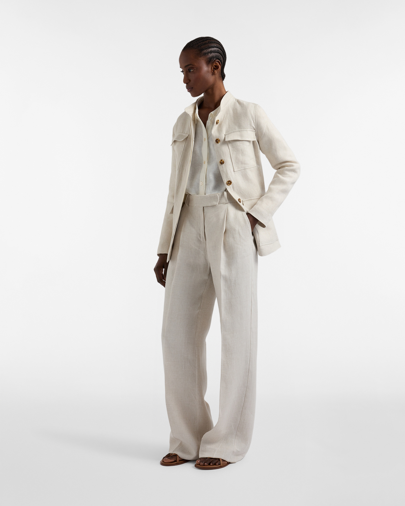 Giacca Sahariana Donna Capsule Artigianalit&agrave; a Colori, Beige, large image number 3