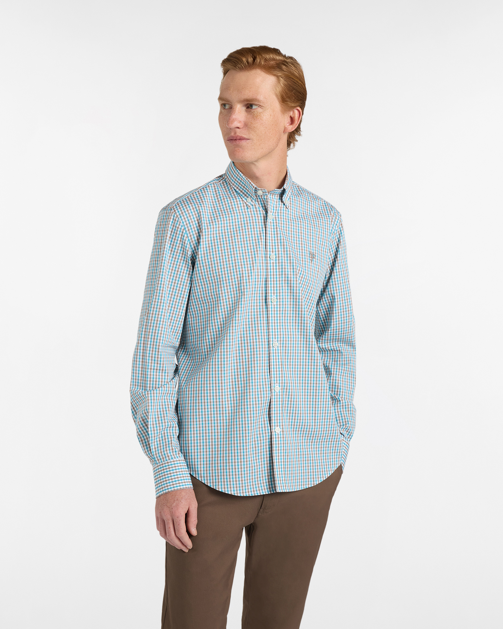 Camicia Uomo Micro Check Regular Fit