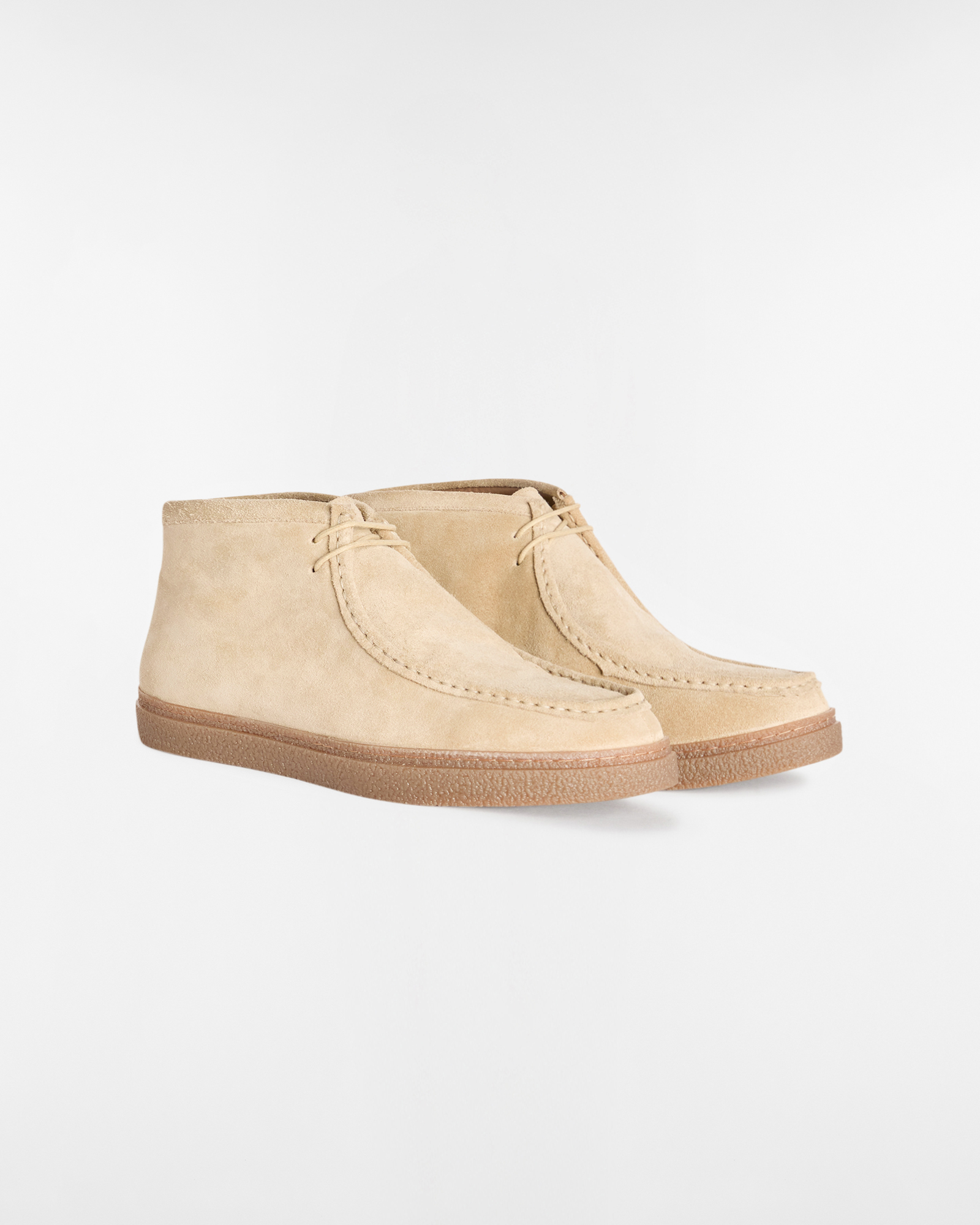 Suede Ankle Boots with Contrast Sole