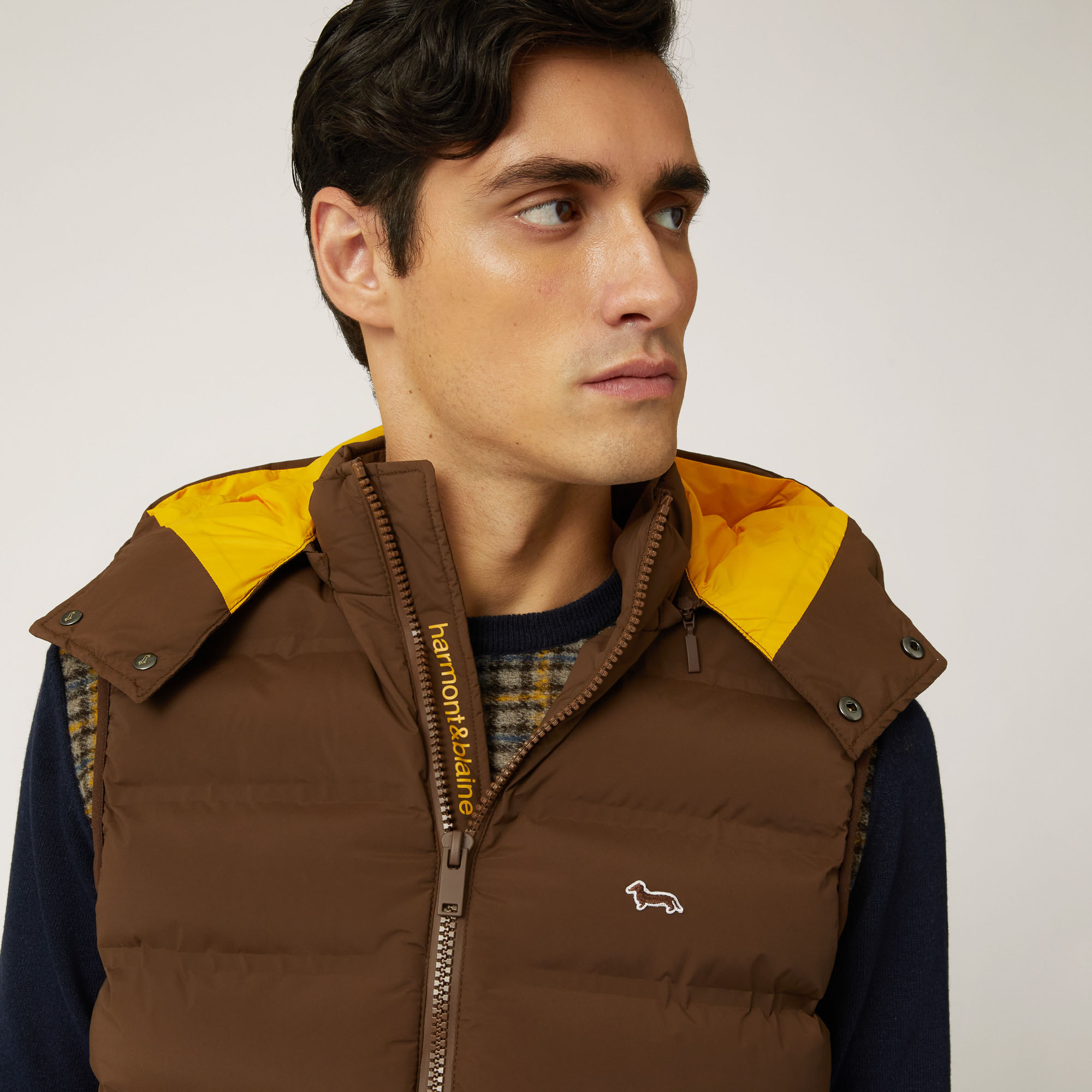 Gilet Matelassé Thermofix Avec Broderie, Marron, large image number 2
