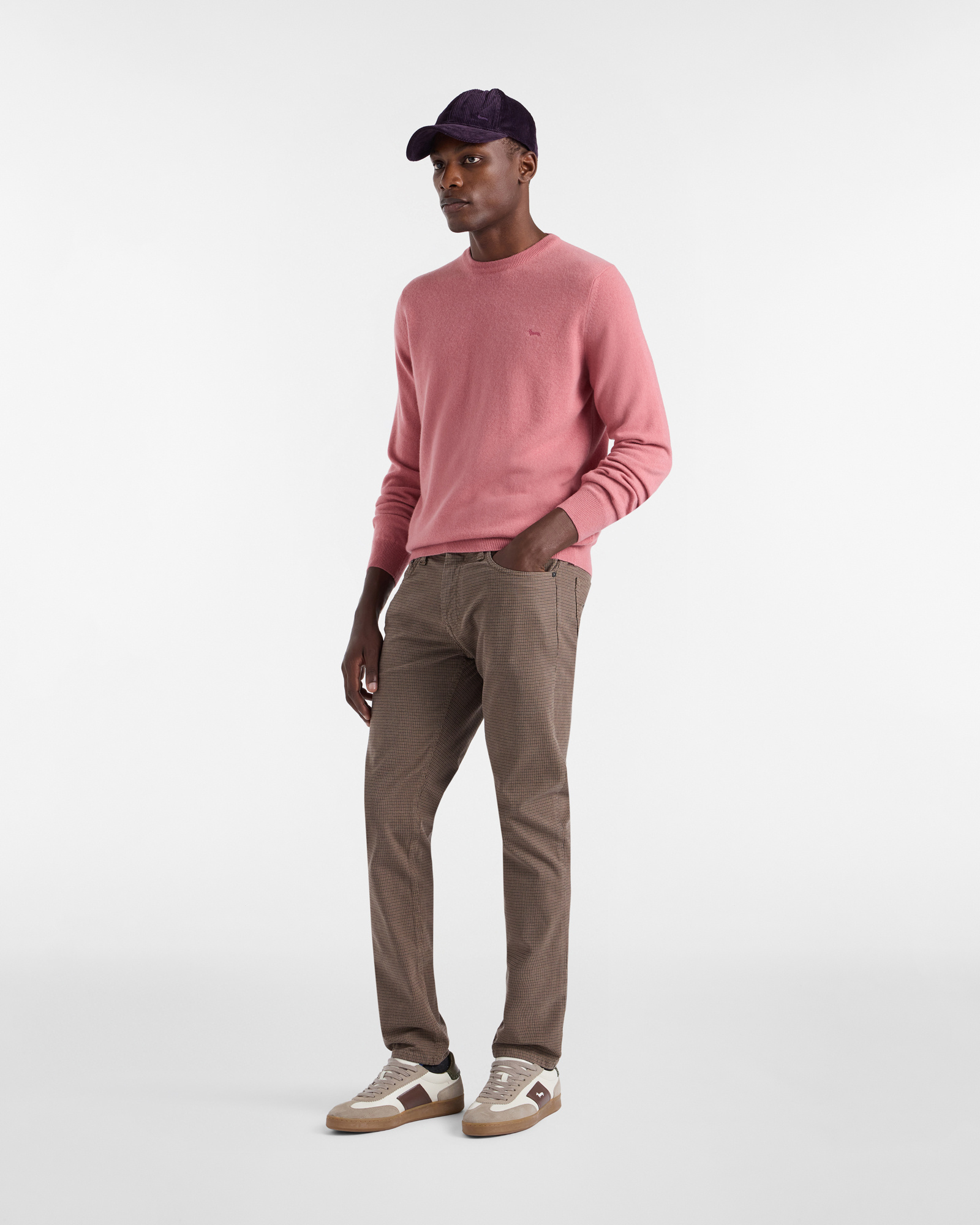 Pullover Girocollo In Cashmere, Rosa Antico, large image number 3