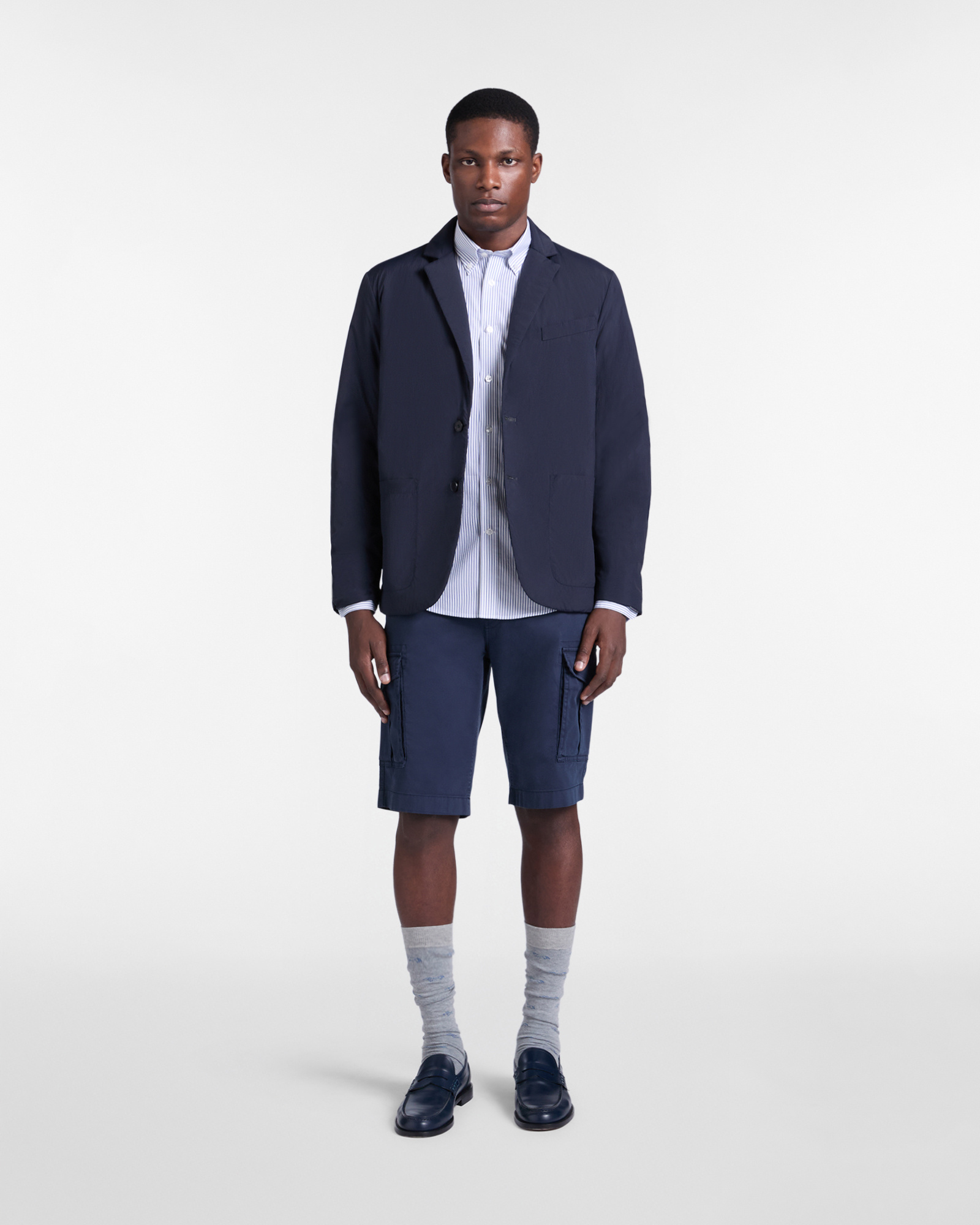 Men's ultralight nylon jacket, Navy Blue, large image number 3