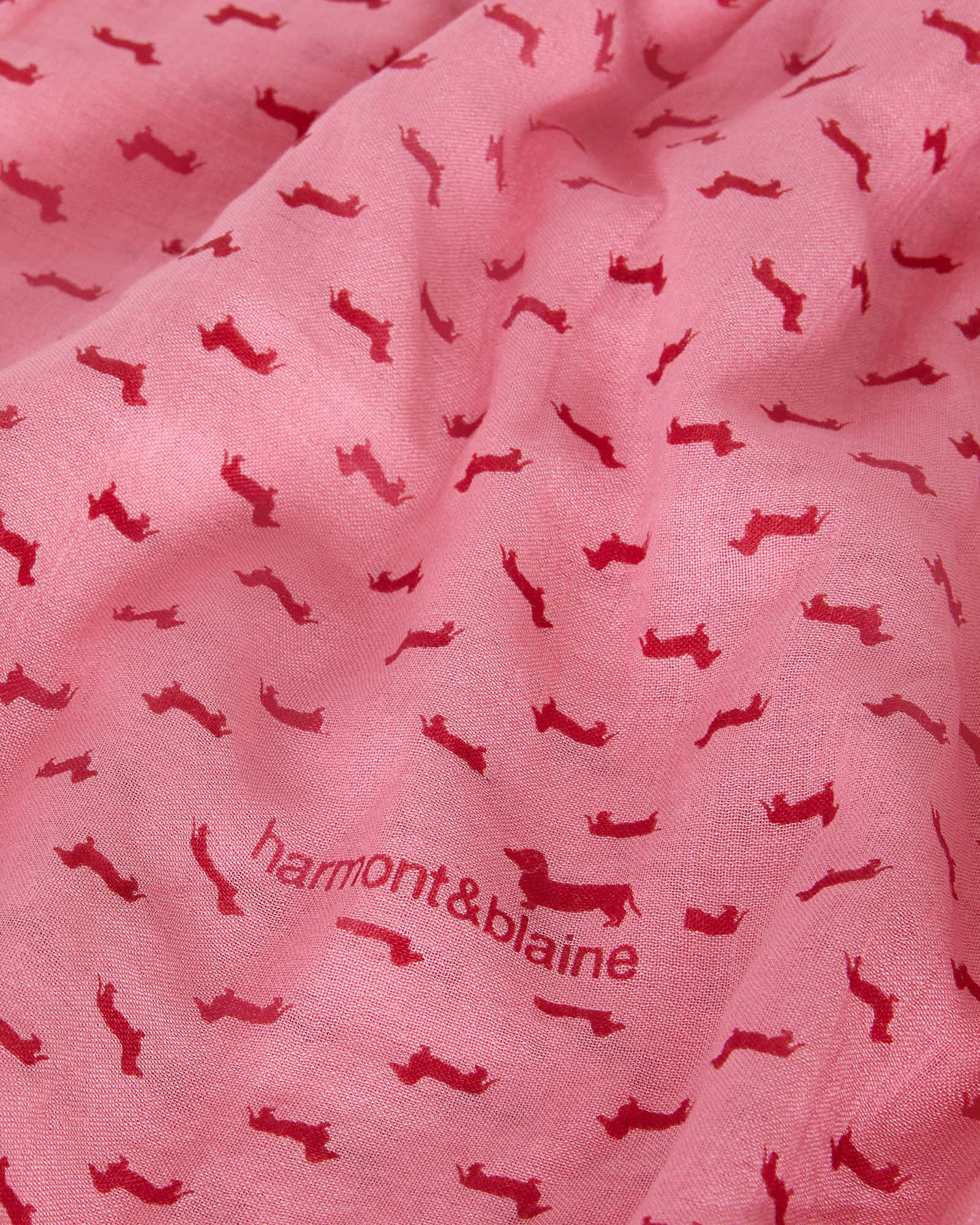 Scarf with All-Over Dachshunds, Hibiscus, large image number 1