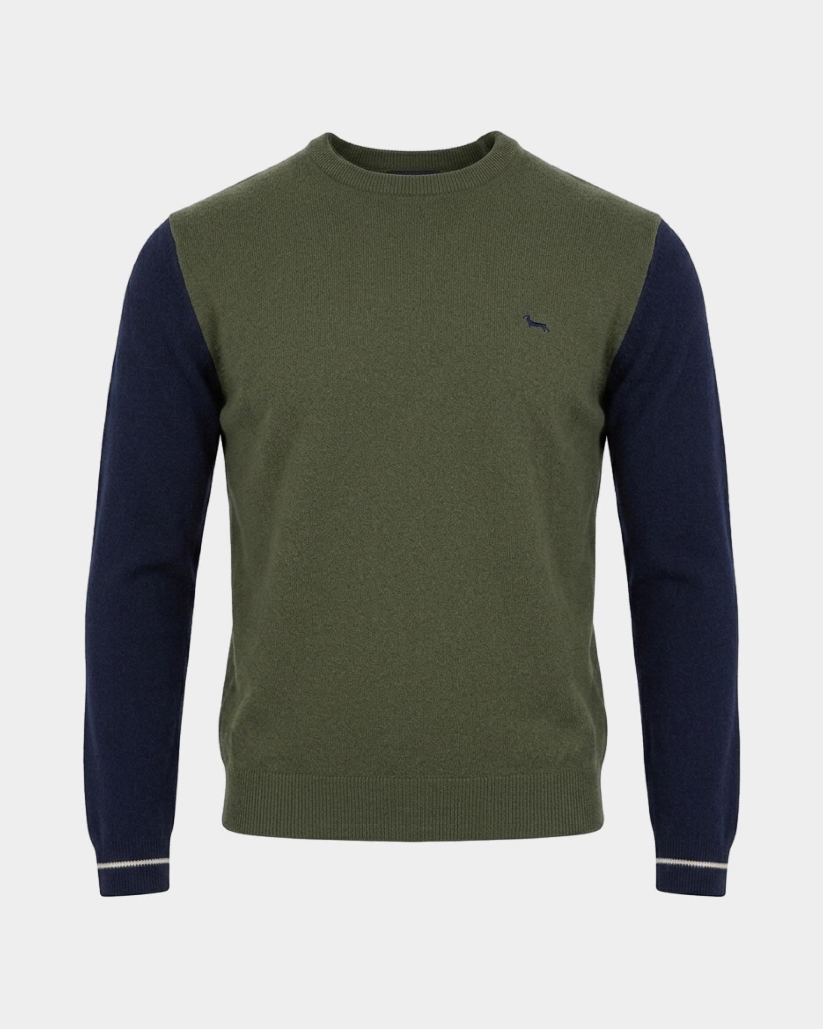 Men's regular fit sweater in a  cashmere blend, SPORT GREEN, large