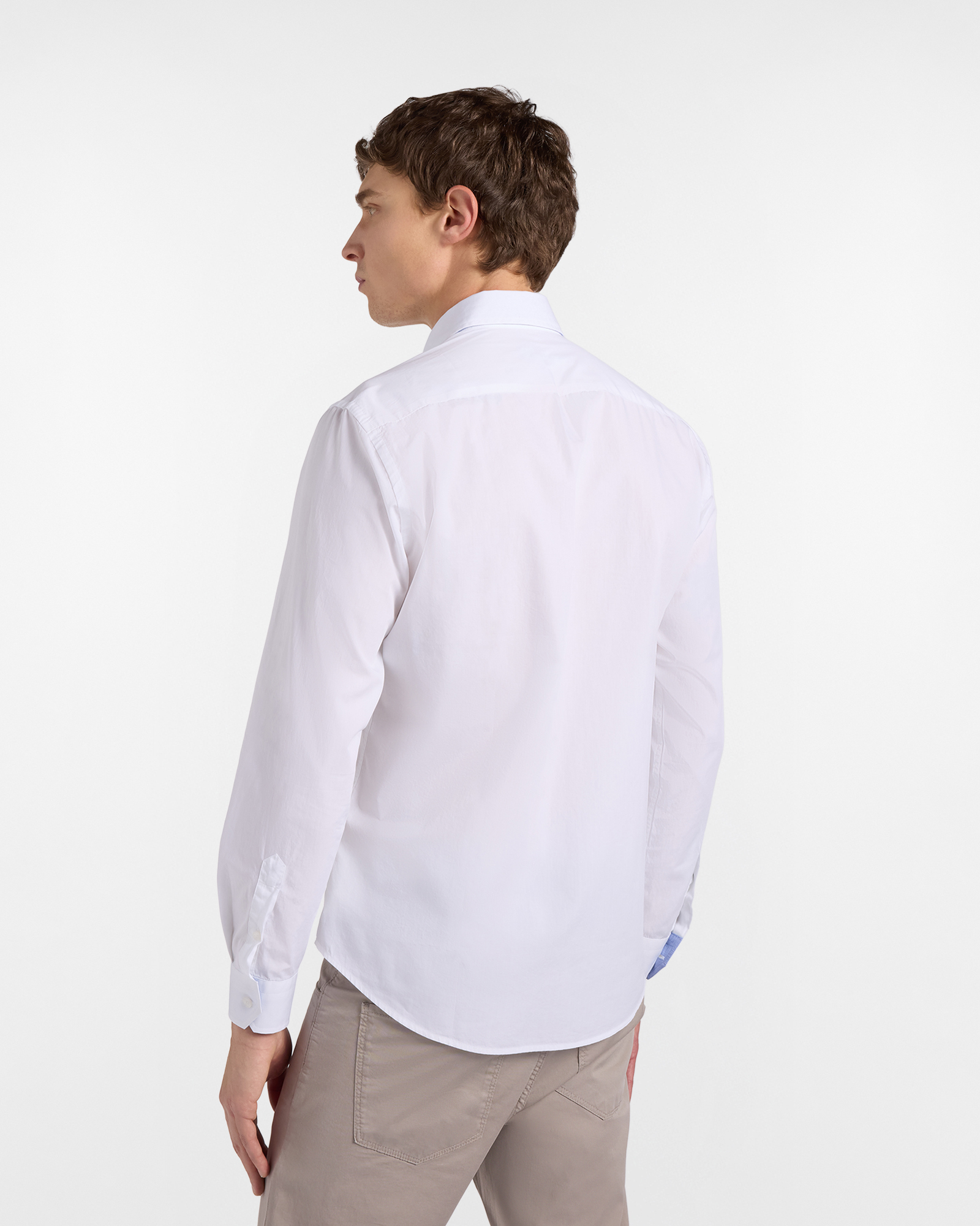 Men's solid color shirt, White, large image number 2