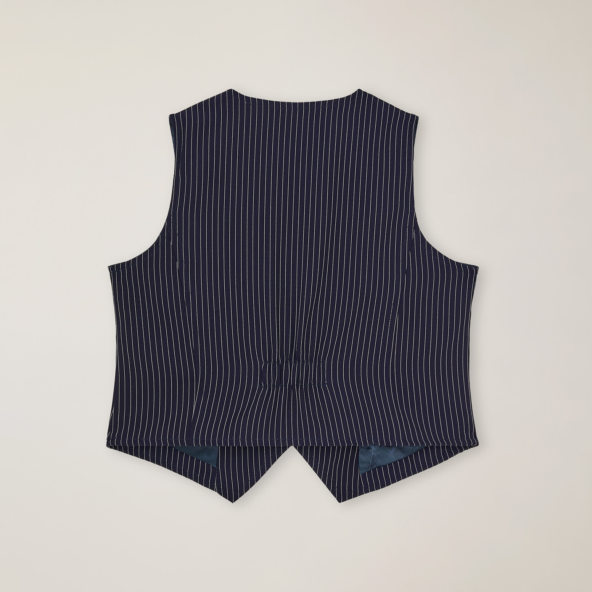 Pinstripe gilet with logo embroidery