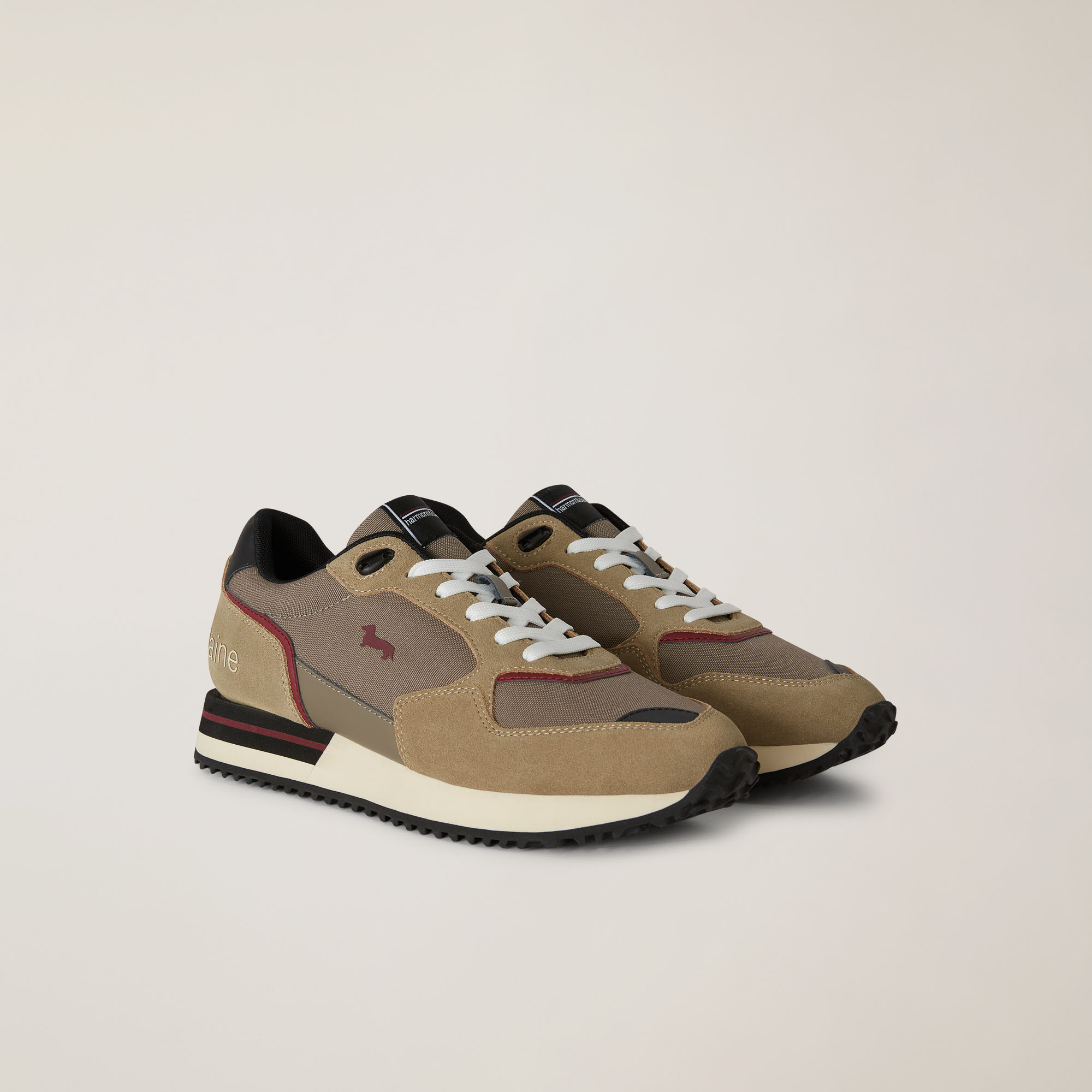 Sneaker Con Inserti A Contrasto, Beige, large image number 1