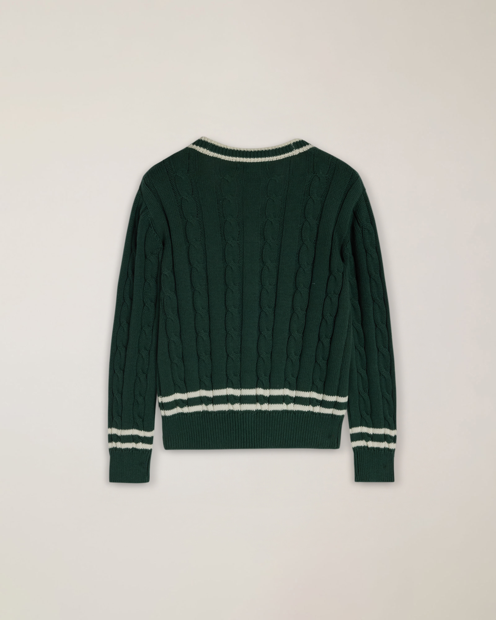 Cardigan con trecce e ricamo logo