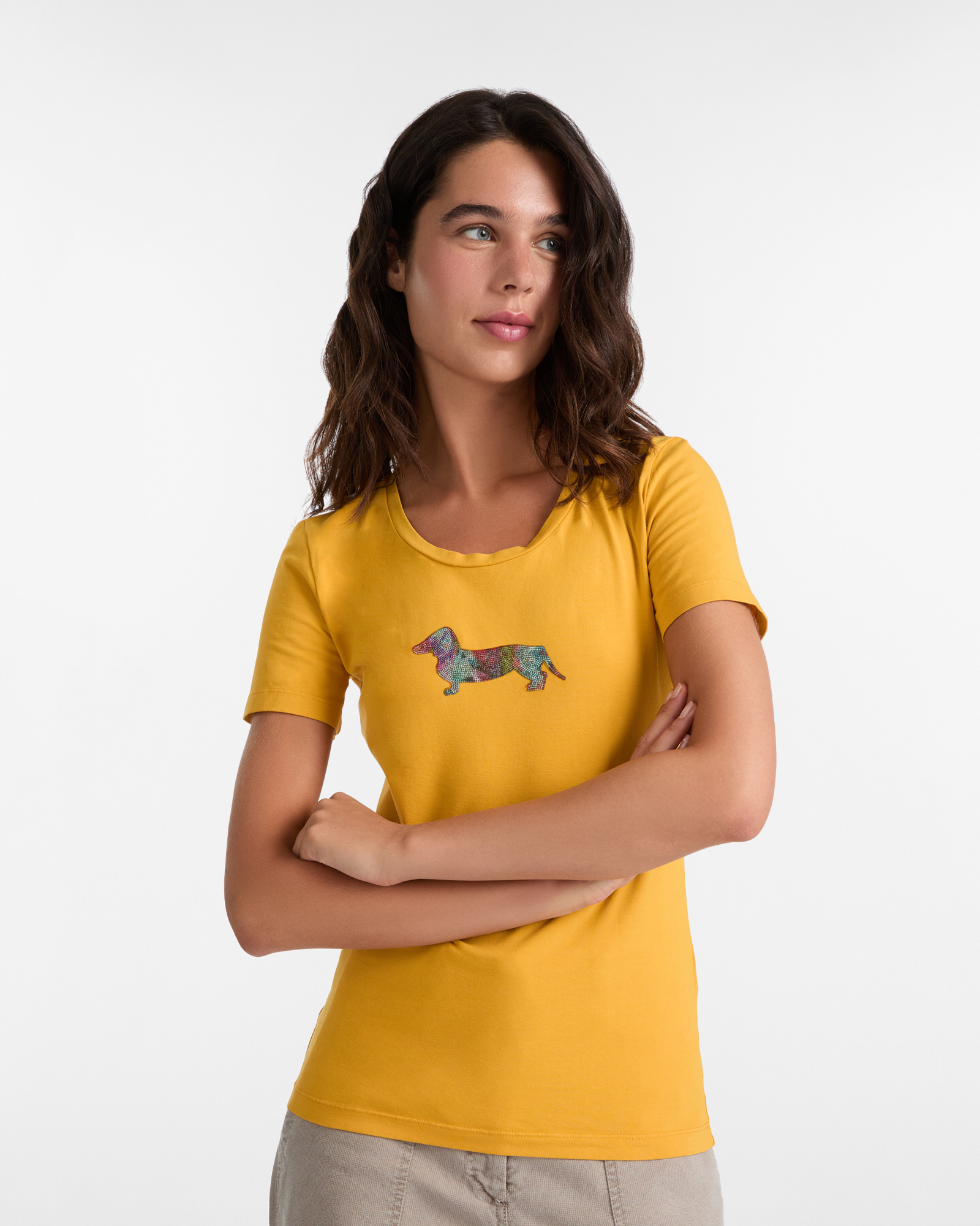T-Shirt with Decorated Dachshund