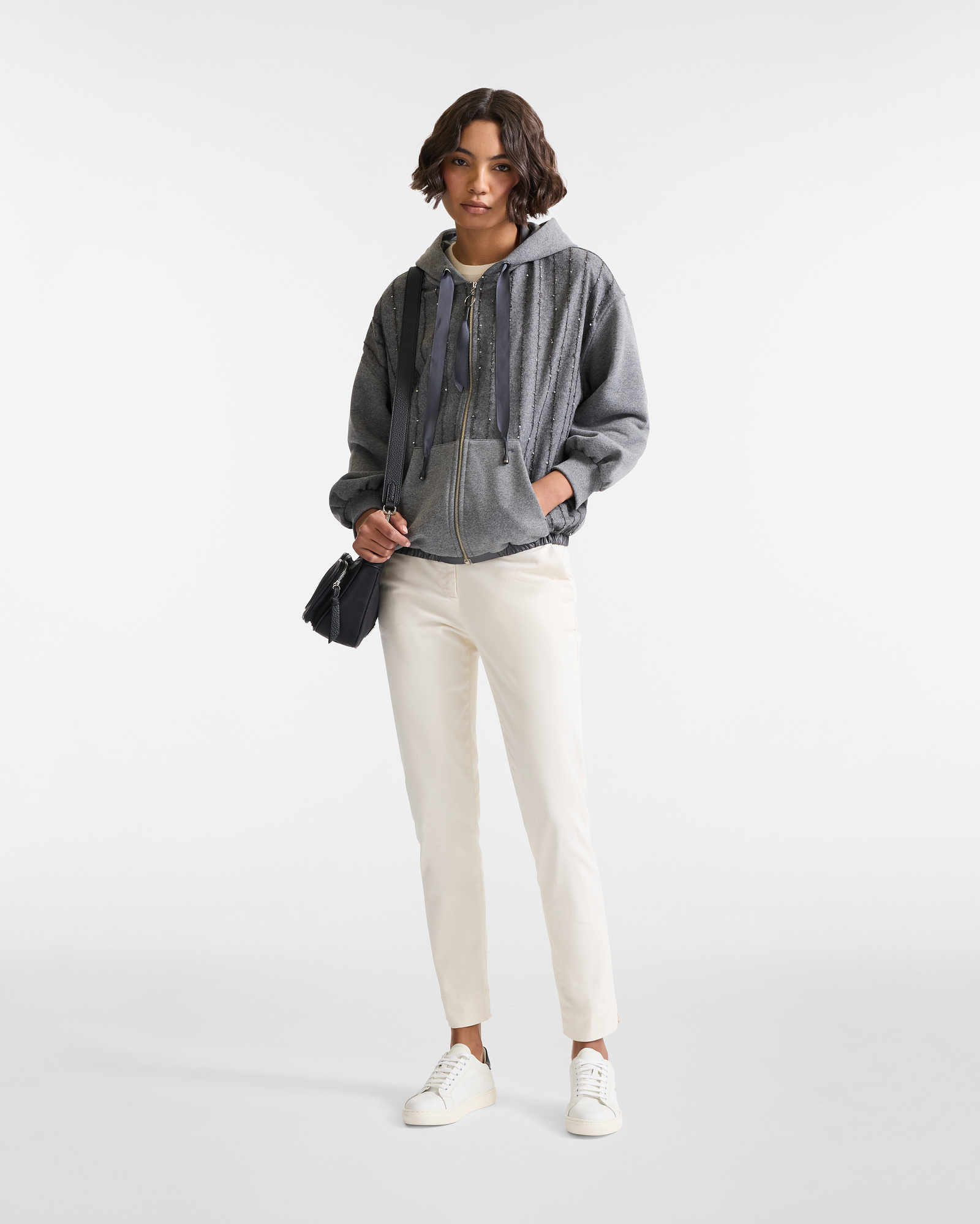 Oversized Hoodie with Puff Sleeves, Anthracite, large image number 3