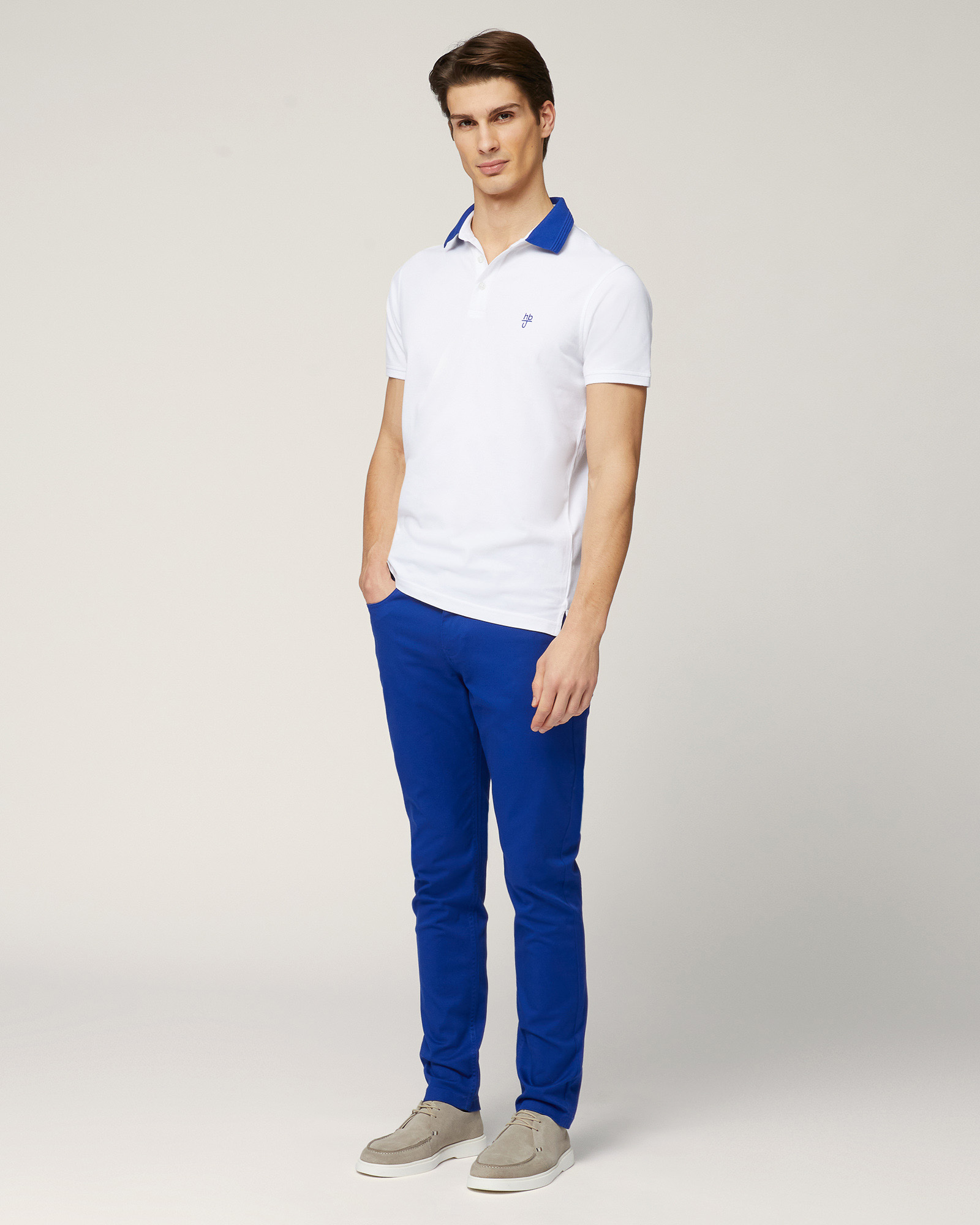 Five-Pocket Twill Pants, Electric Blue, large image number 3