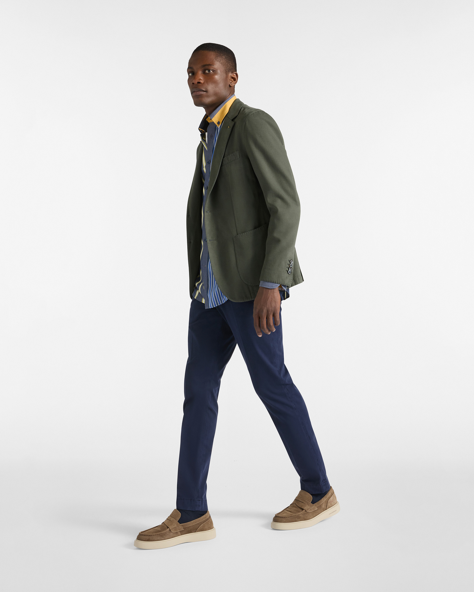 Single-Breasted Jacket in Cashmere Blend, Green, large image number 3