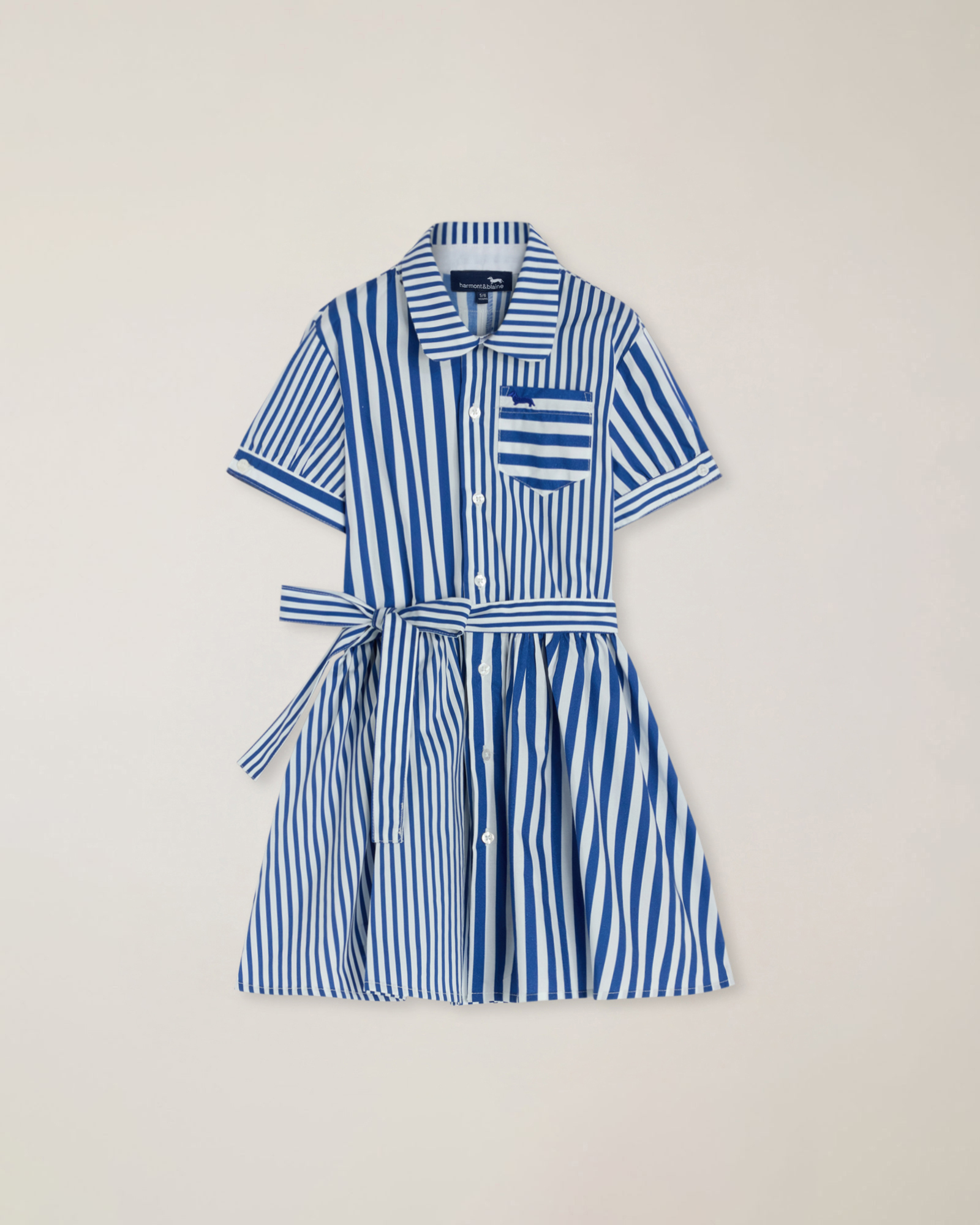 Sorbet shirt dress with logo embroidery