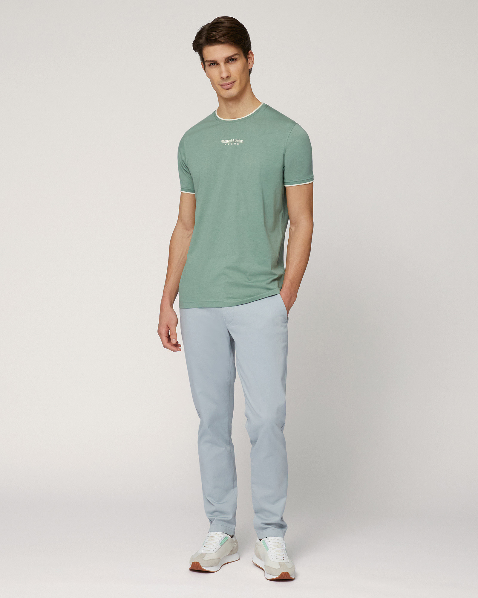 T-Shirt Con Lettering, Verde Lichene, large image number 3