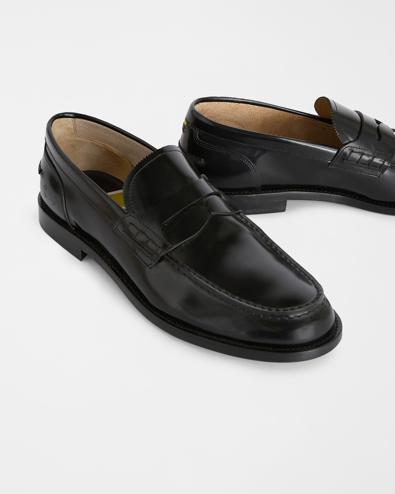 Mocasines de cuero para el colegio., Negro, large image number 3