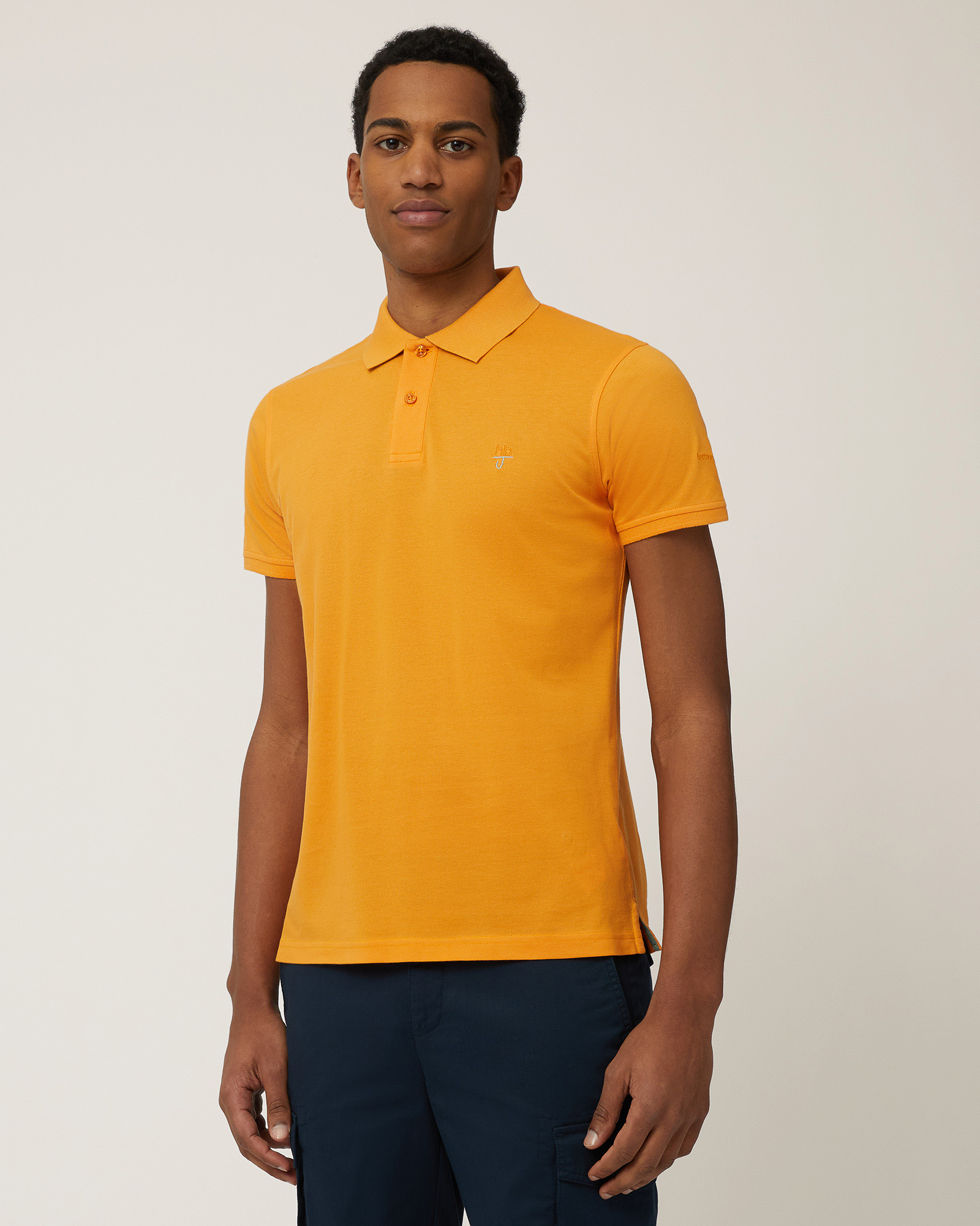 Polo In Cotone Narrow Fit, Arancio, large