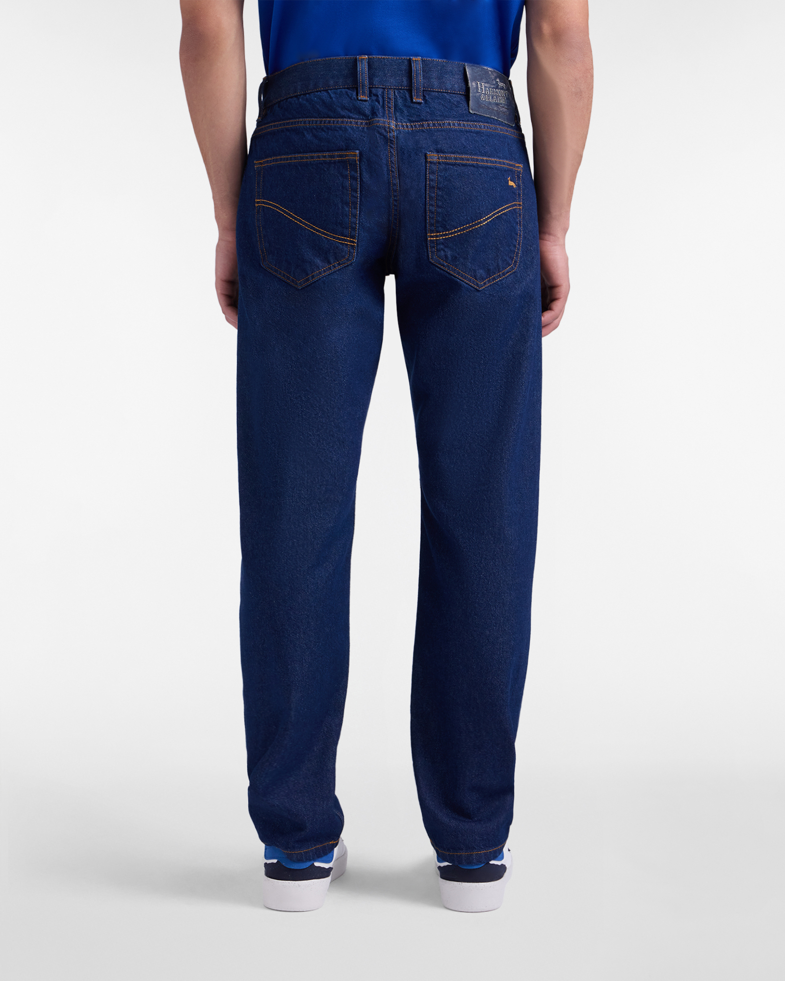 Men's narrow-fit selvedge denim trousers
