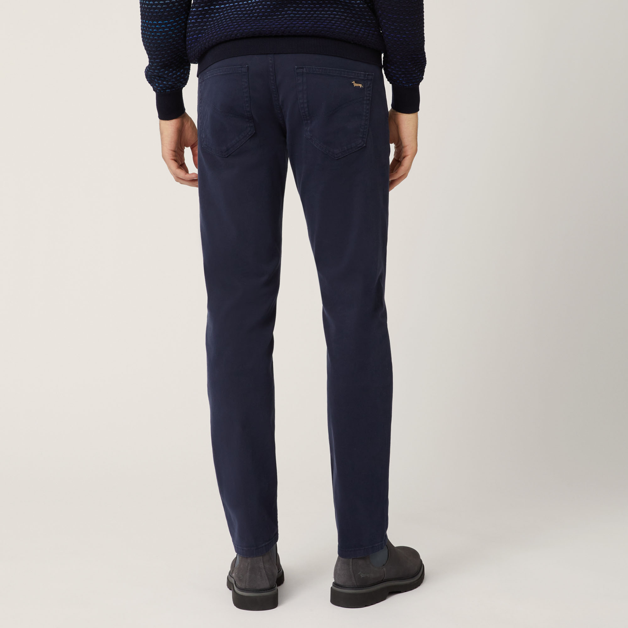 Pantalone Cinque Tasche In Cotone Stretch Elevated Utility, Blu Navy, large image number 1