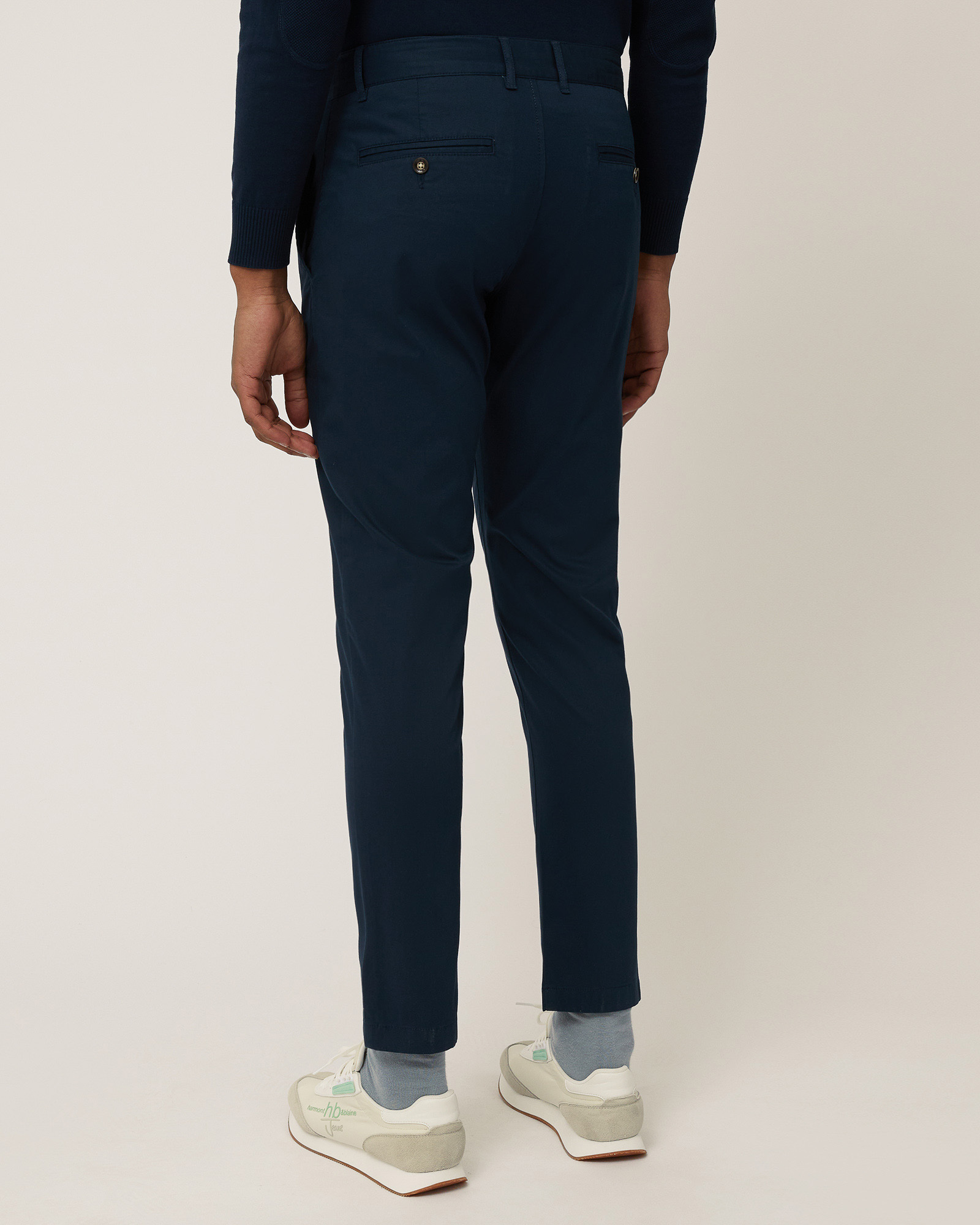 Cotton Chino Pants, Dark Blue, large image number 1