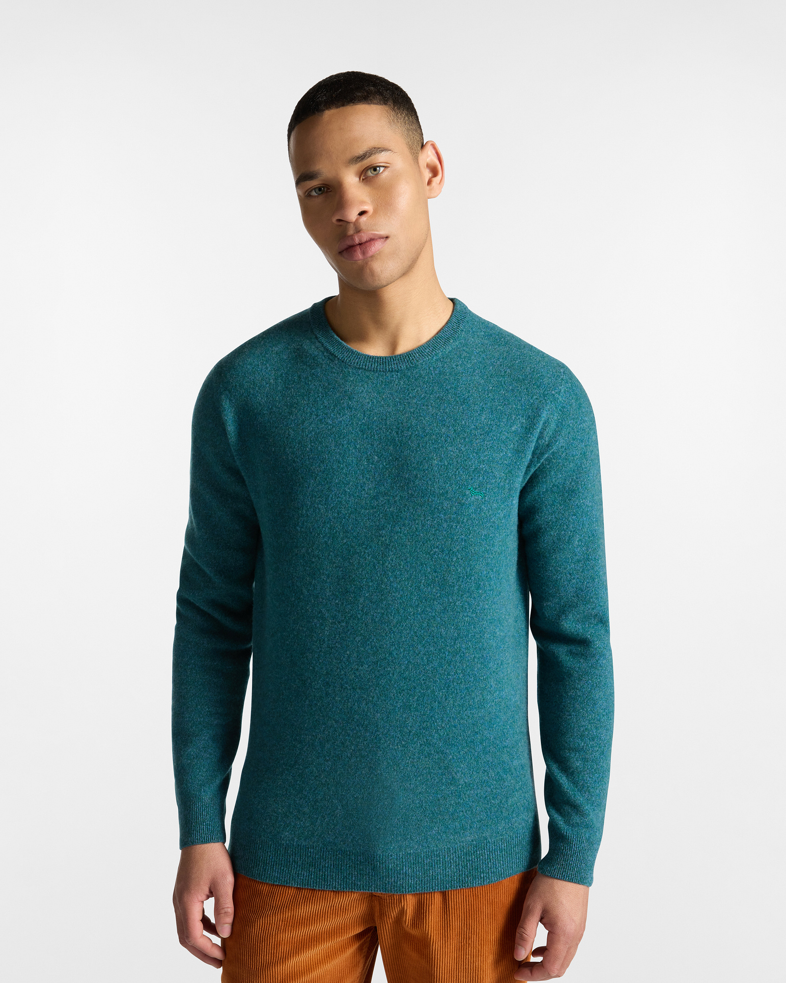 Pull En Laine Lambswool, Vert, large image number 0