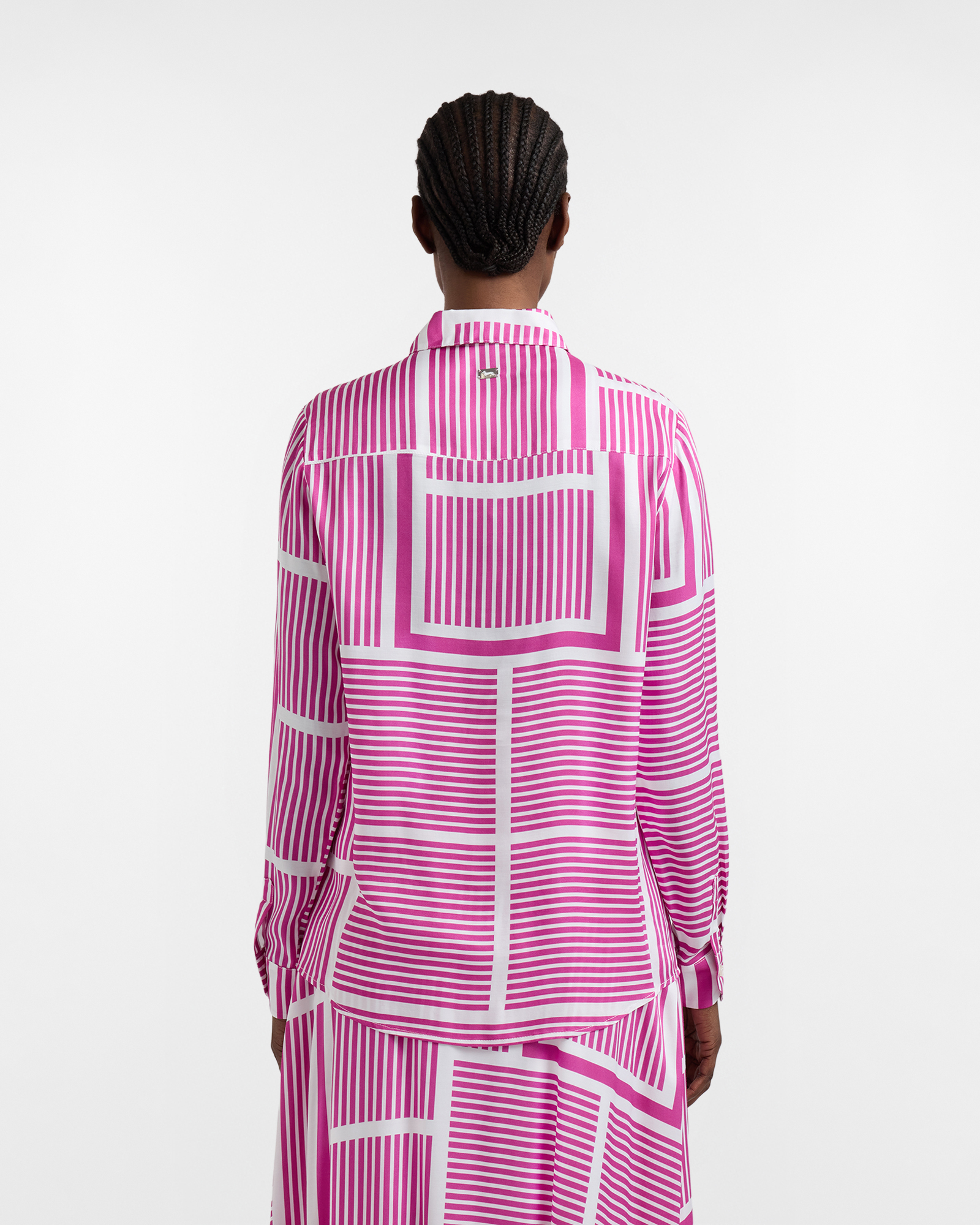 Shirt with geometric print, Red, large image number 1