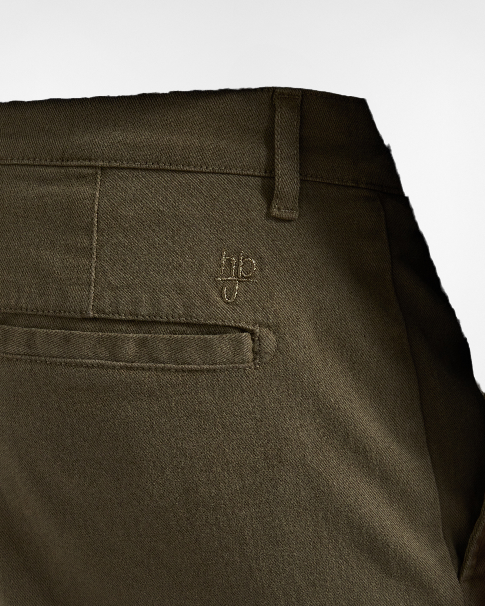 Pantalone Chino HBJ Uomo Regular Fit in Bull di Cotone Stretch, VERDE, large