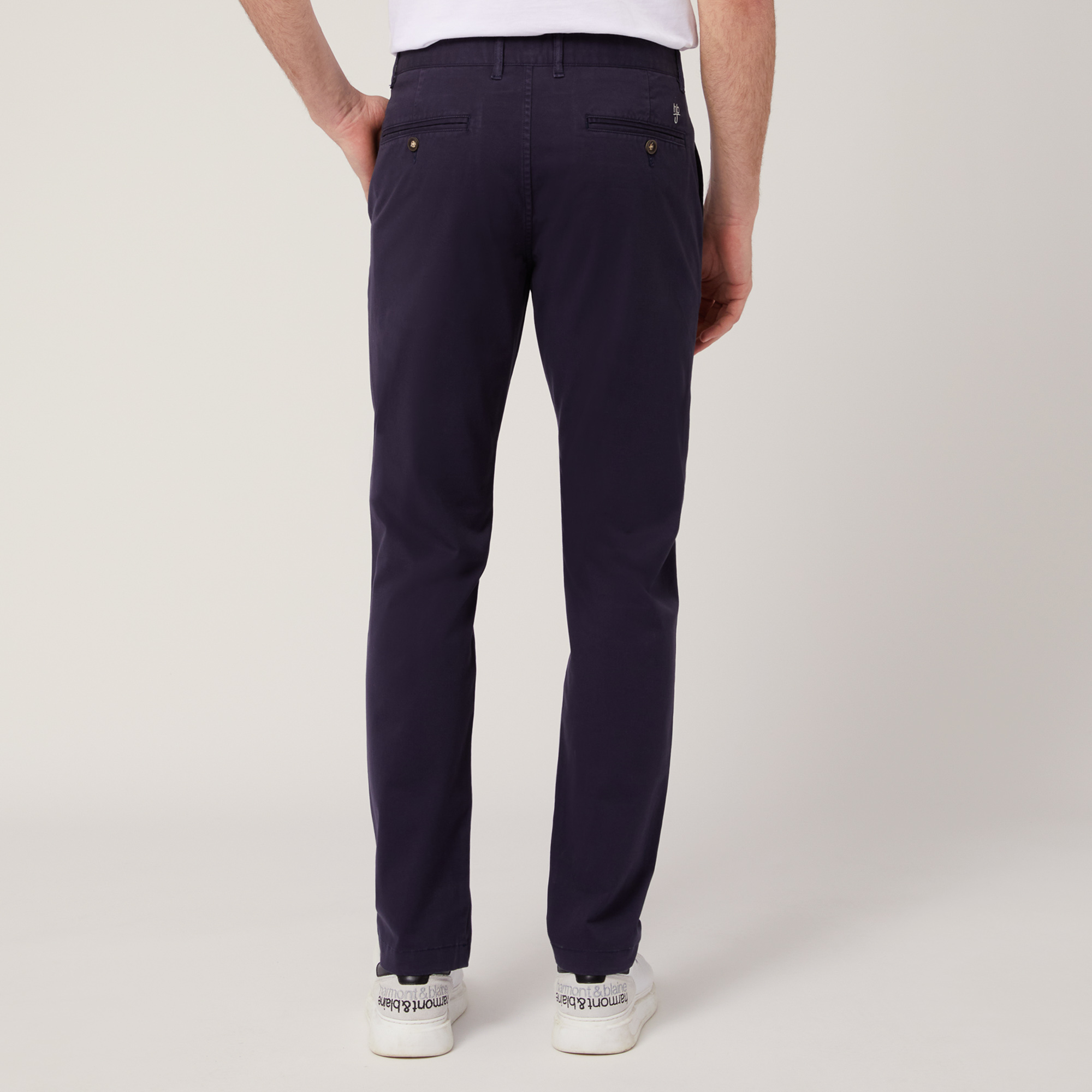 Pantaloni Chino In Twill, Light Blue, large image number 1