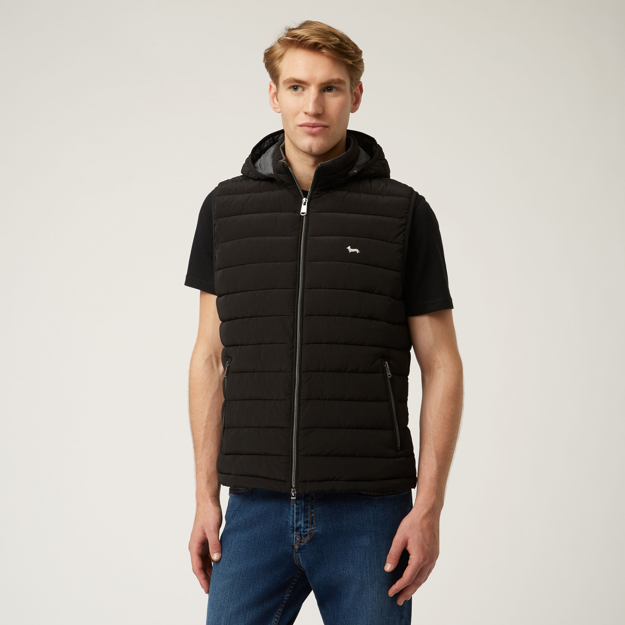 Gilet Essentials in nylon tecnico, Nero, large image number 0