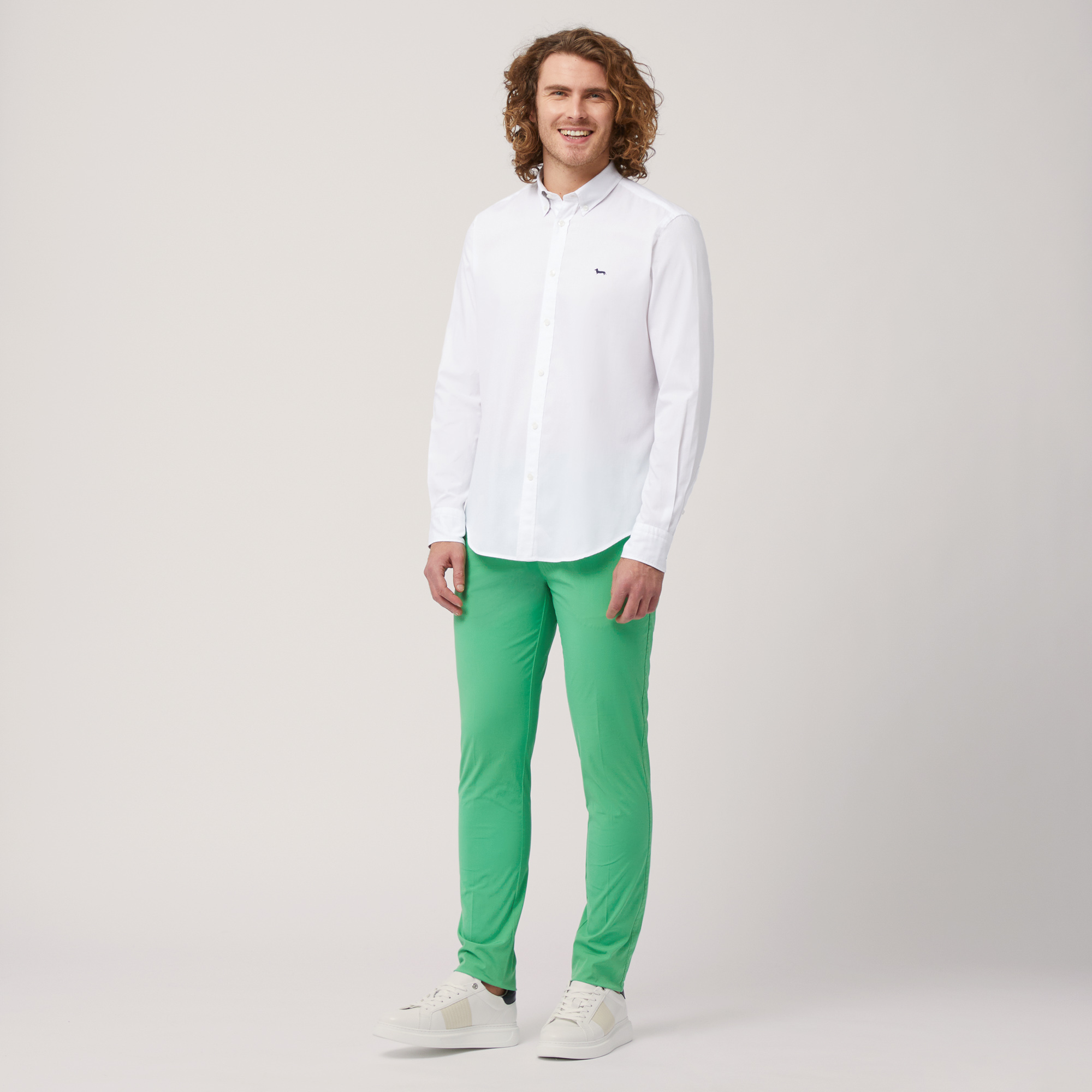 Camisa de algodón con interiores a contraste, Blanco, large image number 3