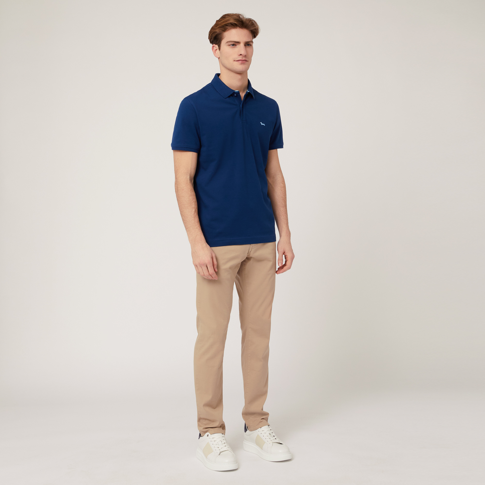 Ribbed Polo with Collar, Light Blue, large image number 3