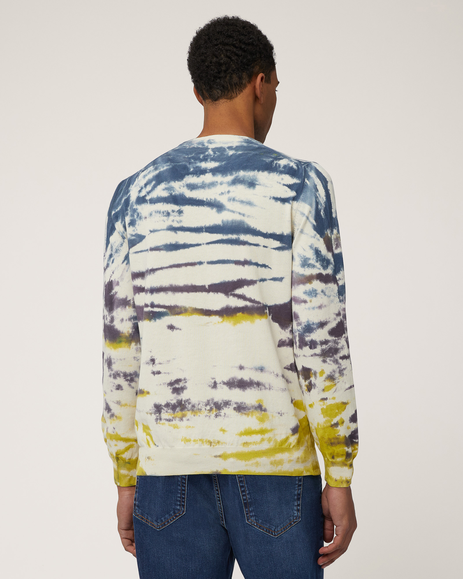Multicolor Tie-Dye Crew-Neck