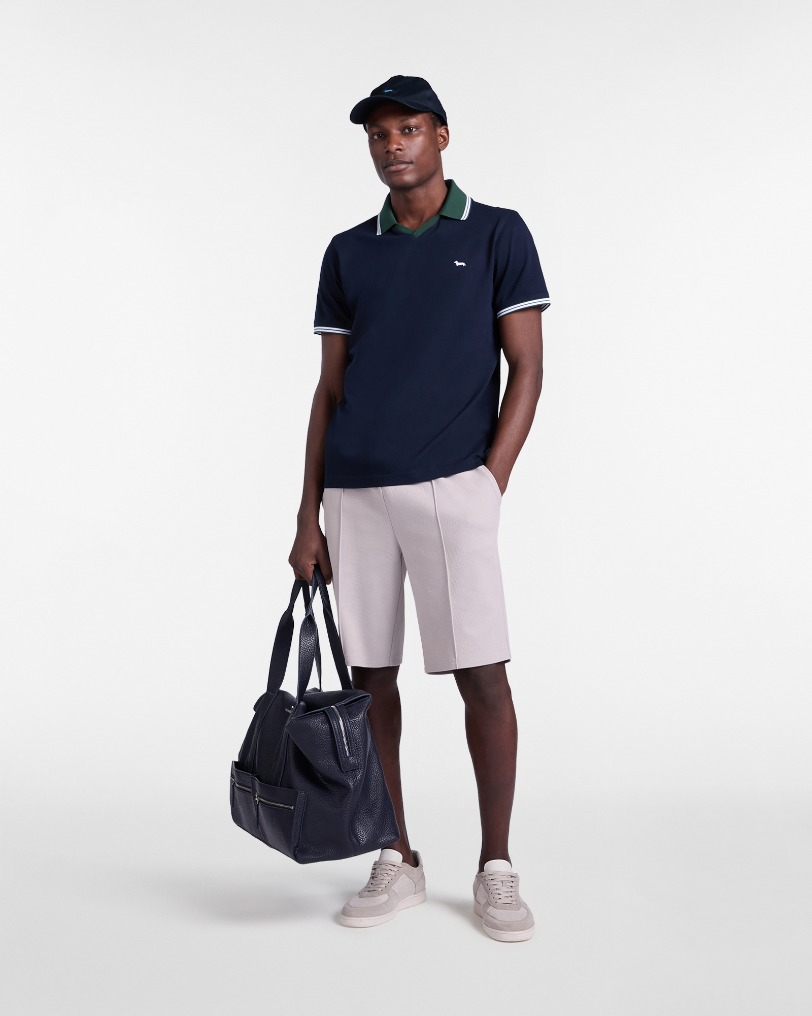 Polo con Cuello Derby, Azul, large image number 3