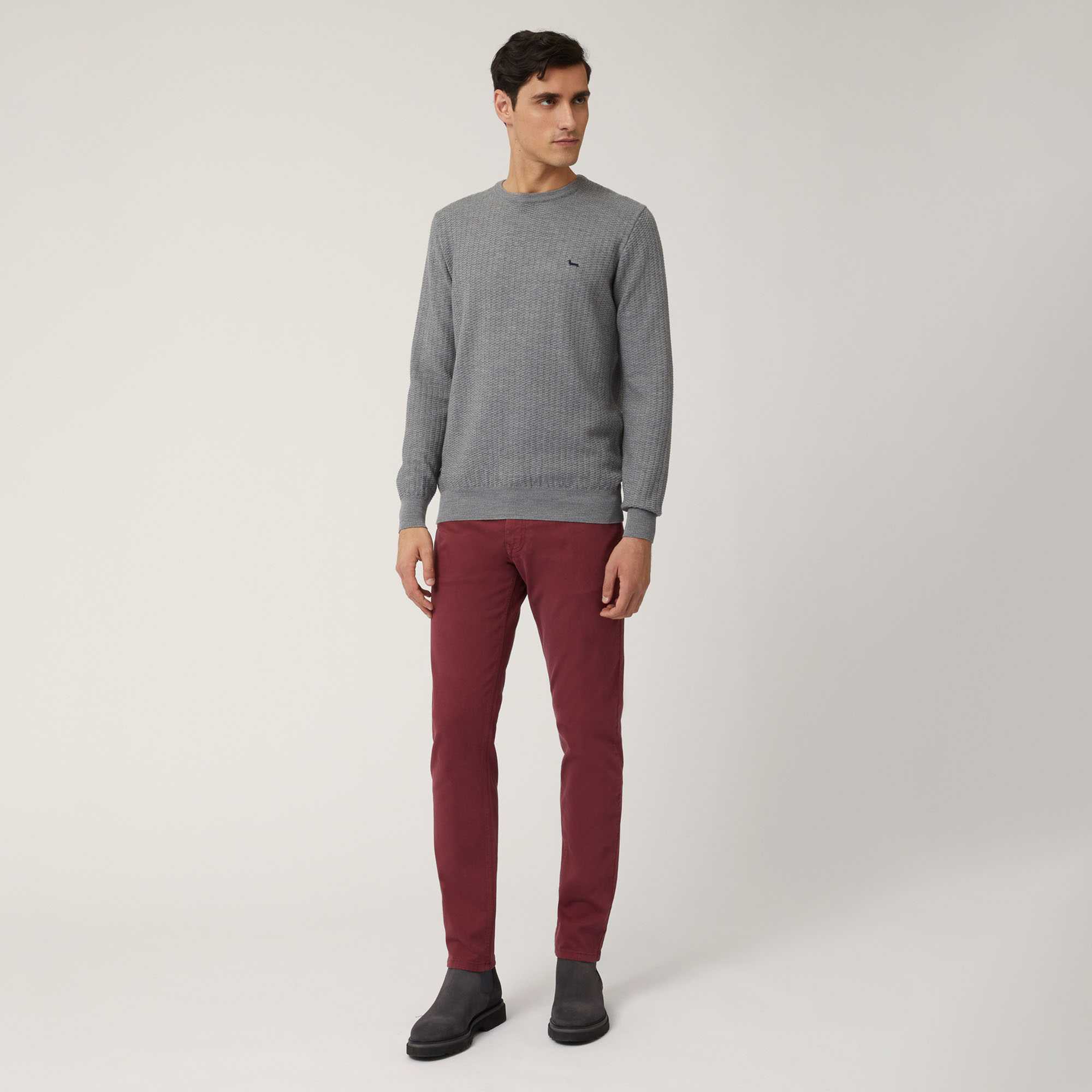 Elevate Dutility Five-Pocket Stretch Cotton Pants, Purple, large image number 3