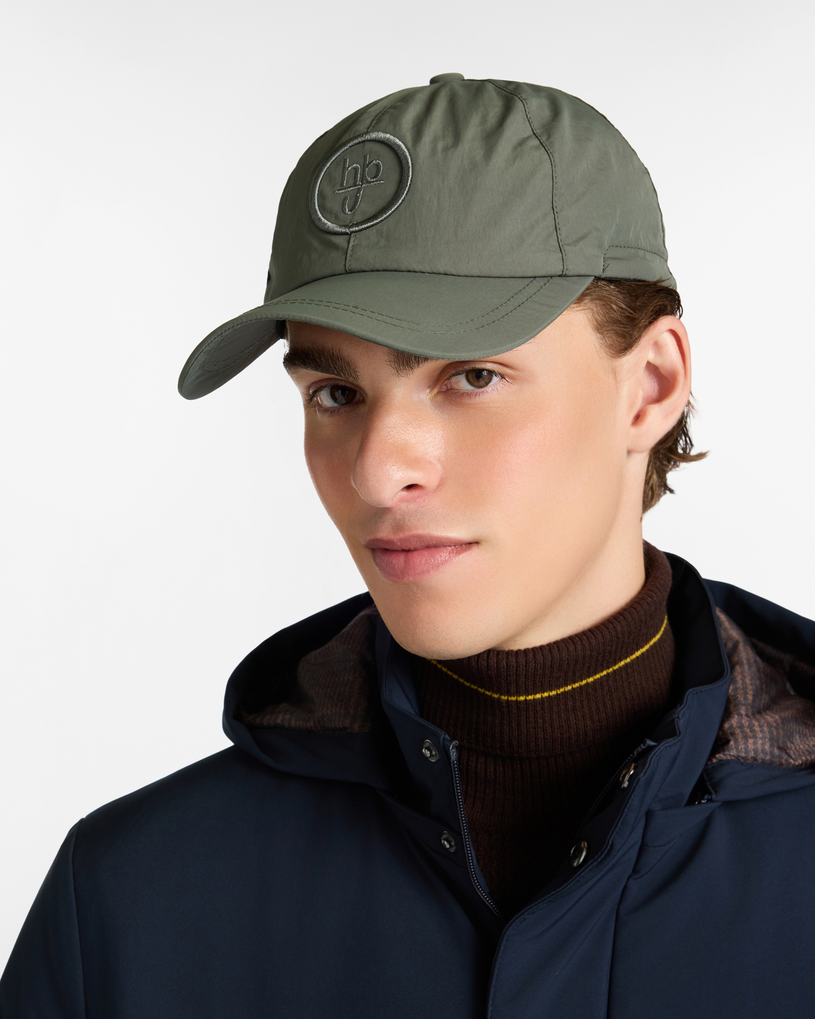 Nylon Baseball Cap with Embroidered Logo