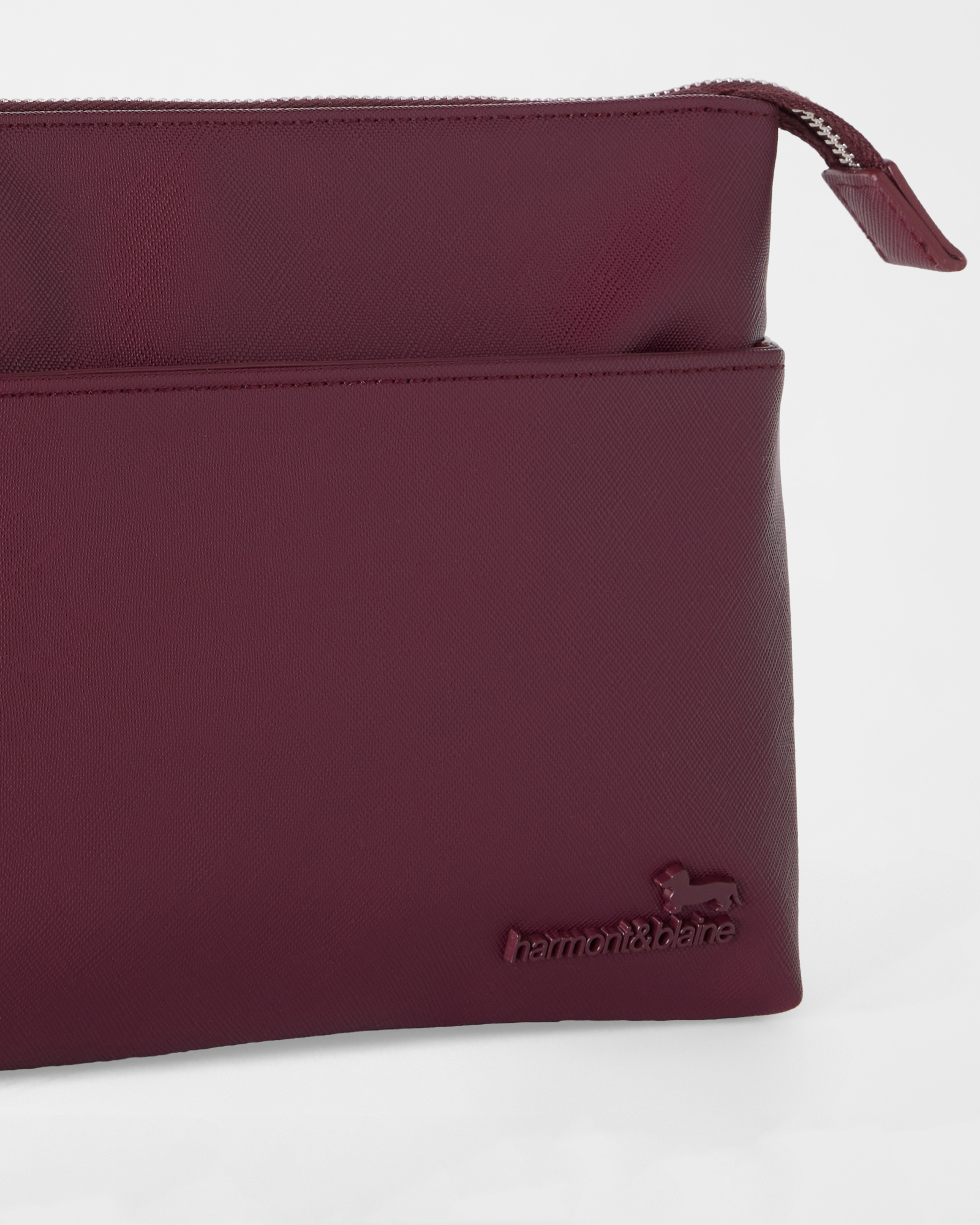 Flat Pouch with Handle Gentleman 009, DARK RED, large image number 3