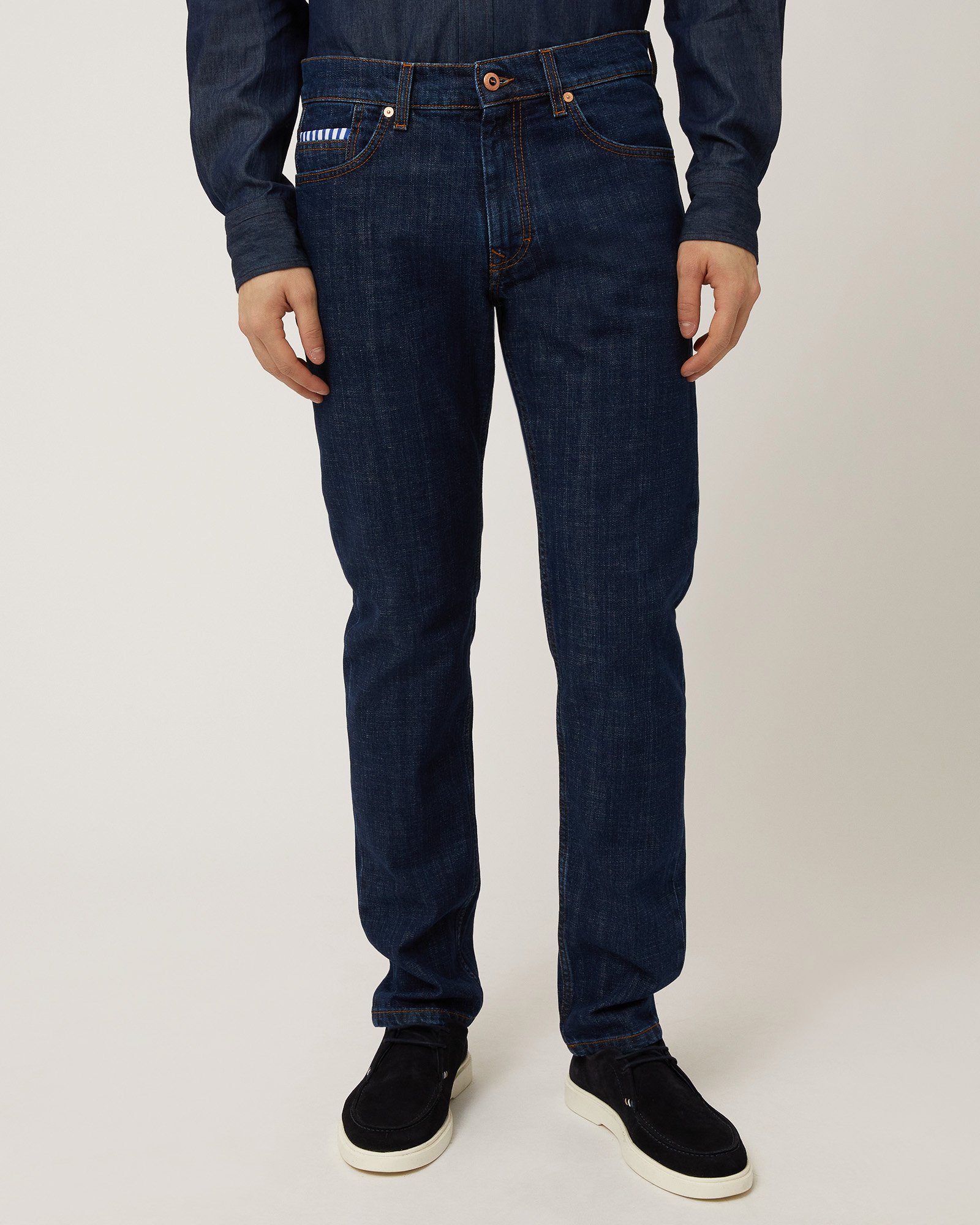 Denim Pants with Embroidery