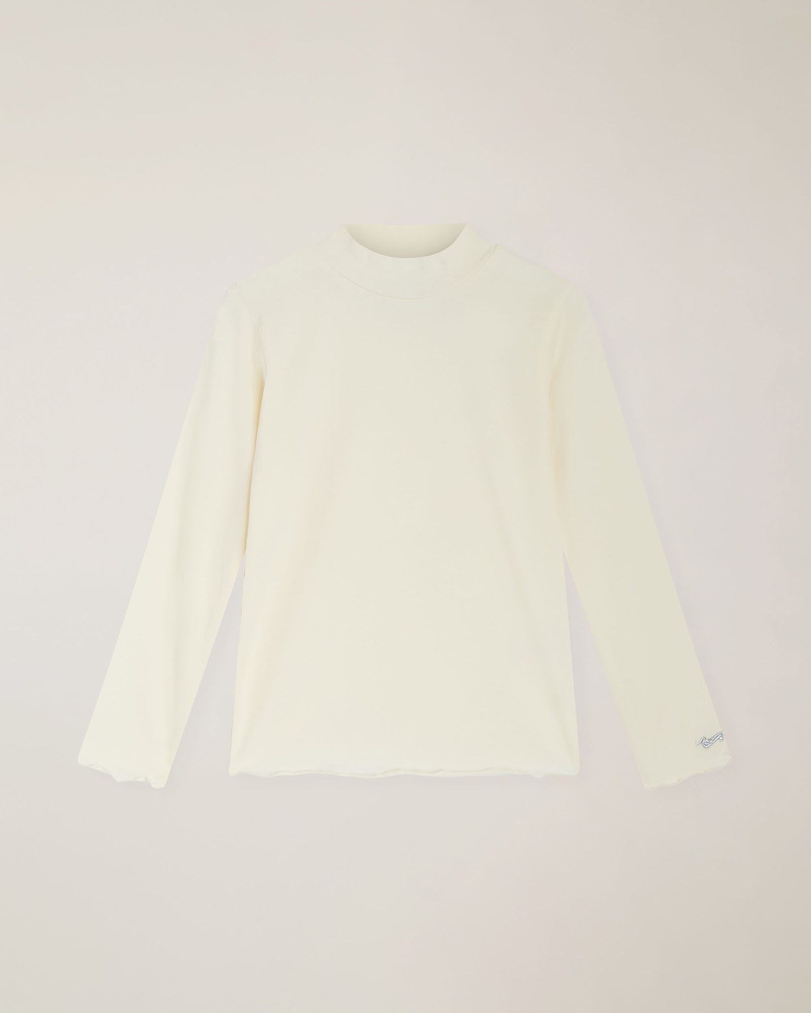 Turtleneck T‑shirt with logo embroidery
